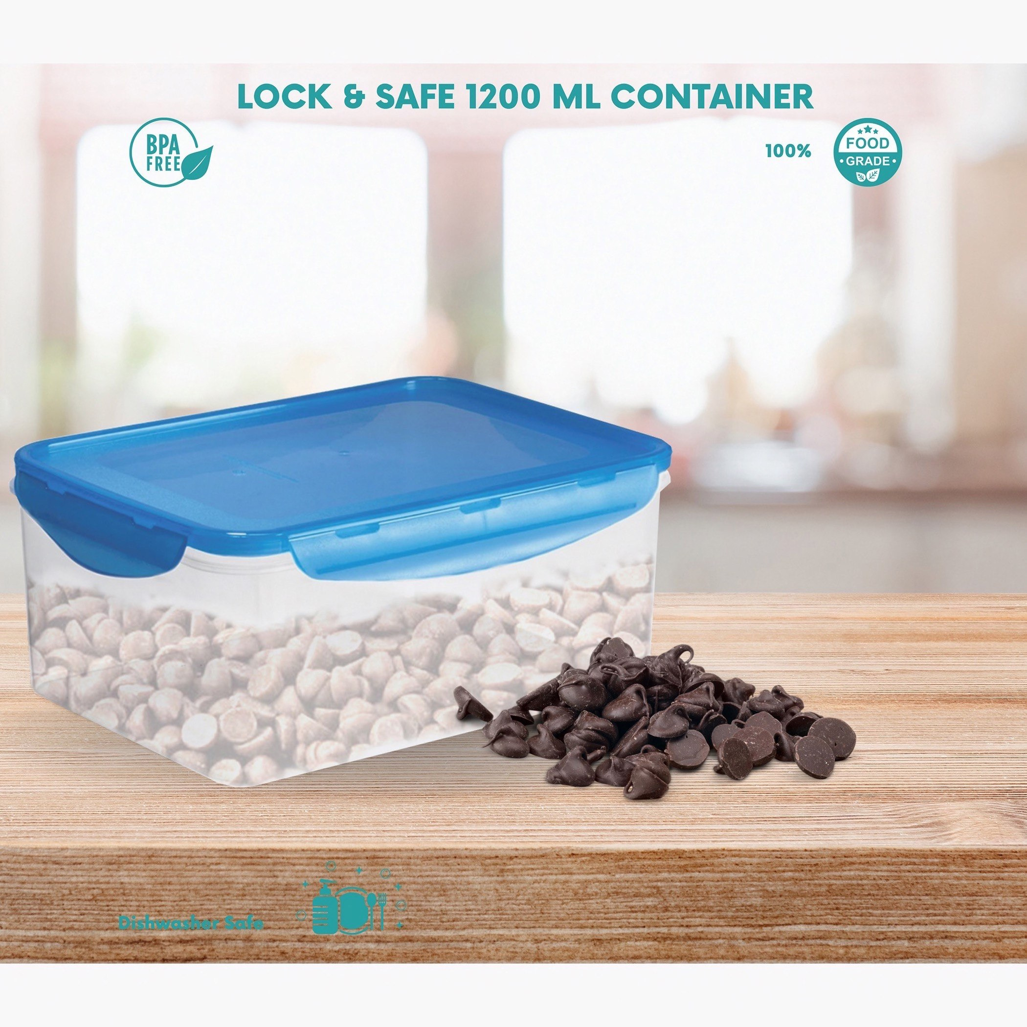 حاوية طعام بإغلاق محكم لوك آند سيف 1.2 لتر من أكورد - 19x13x5 سم-hbxhomeware-hbxkitchen-image-1