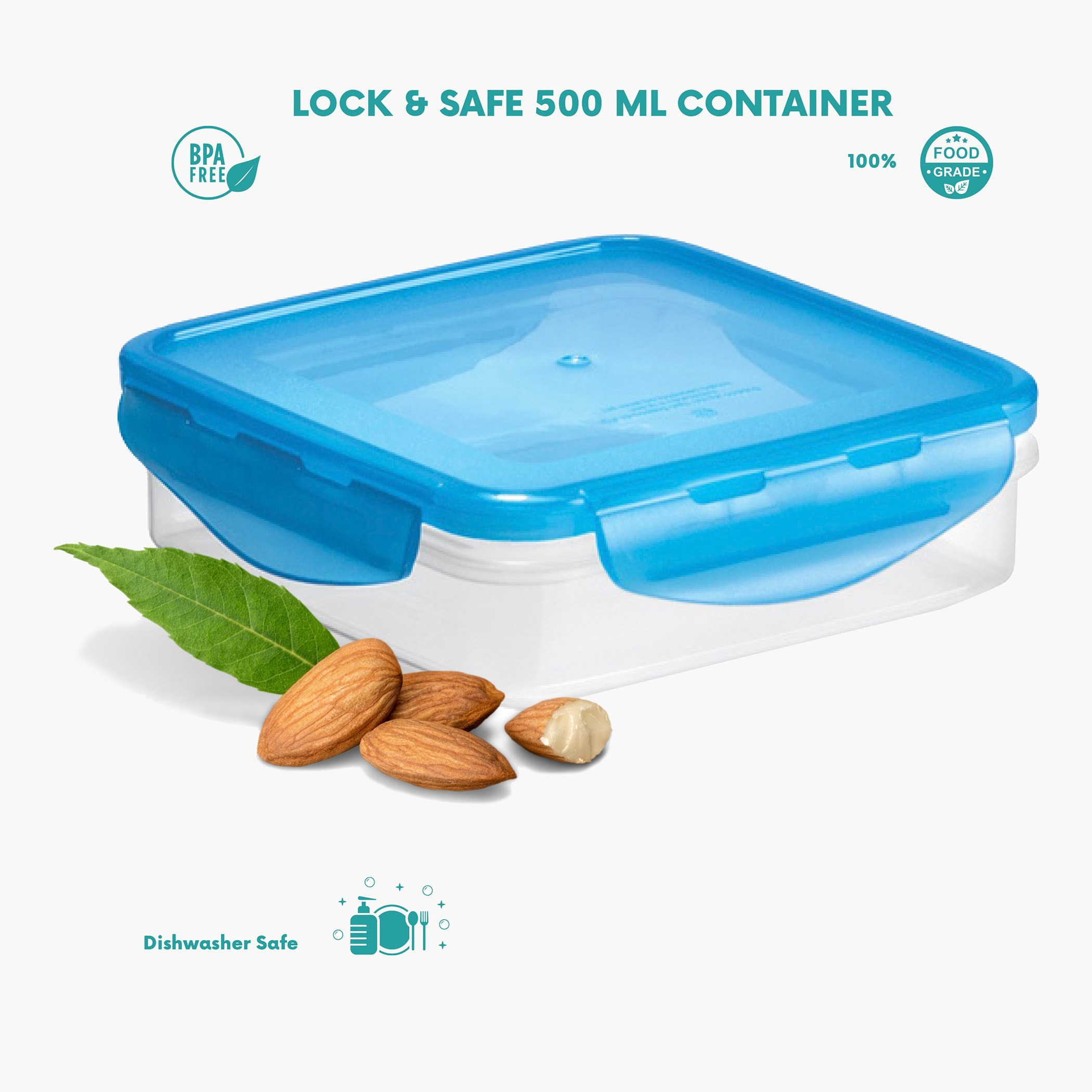 حاوية طعام بإغلاق محكم لوك آند سيف من أكورد 600 مل - 14x14x5 سم-hbxhomeware-hbxkitchen-image-1