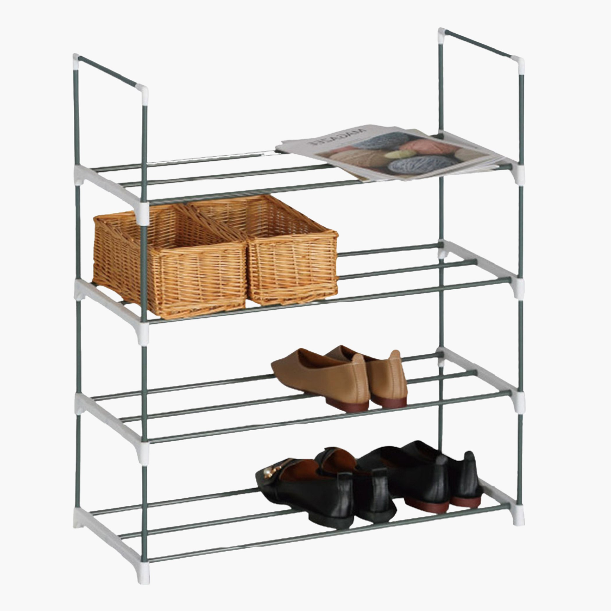 رف أحذية 4 طبقات من أكورد - 58x20x78 سم-hbxhomeware-hbxbathroom-image-2