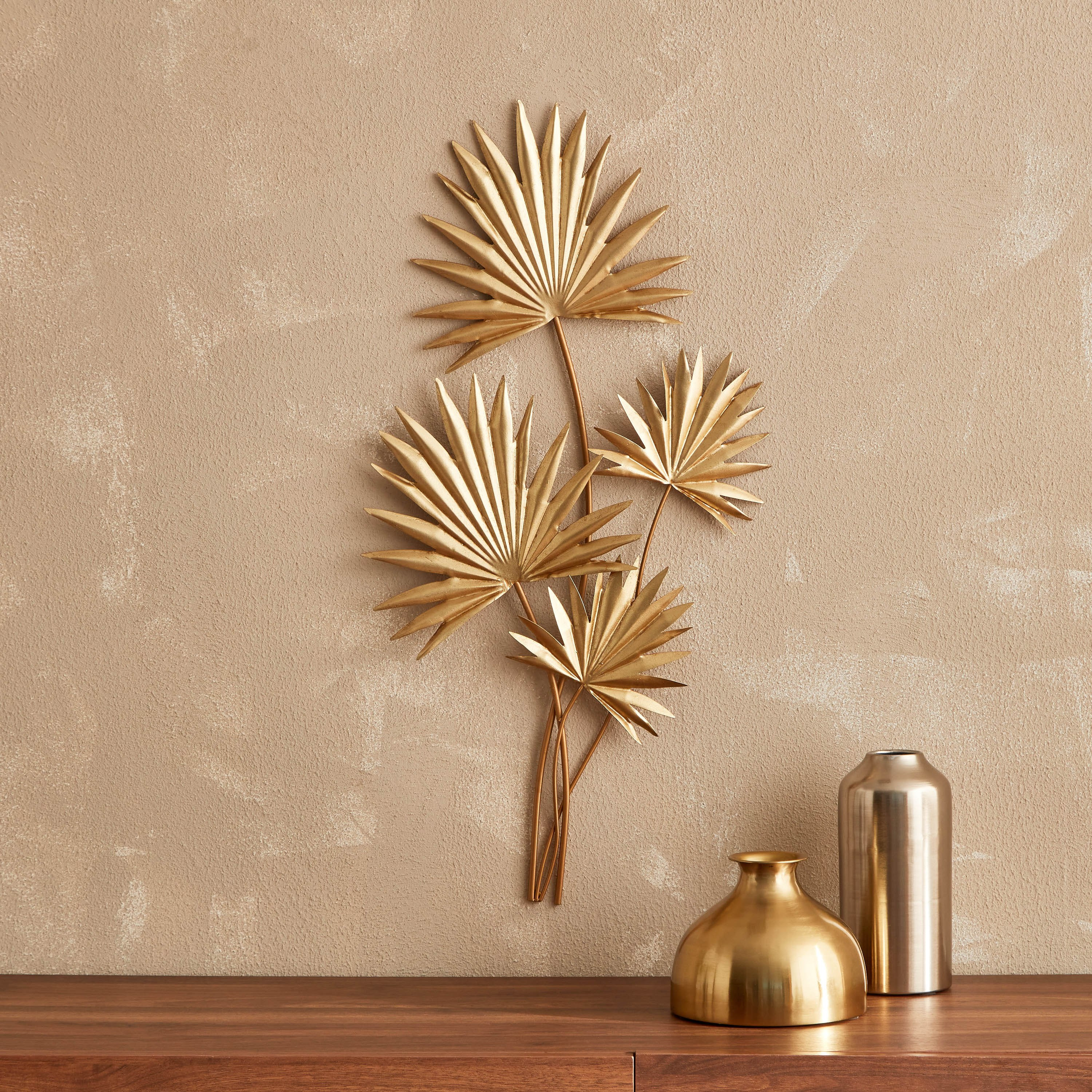 Percy Leaf Branch Metal Wall Art - 39x3x74 cm-hbxlivingroom-walldecor-wallart-image-1