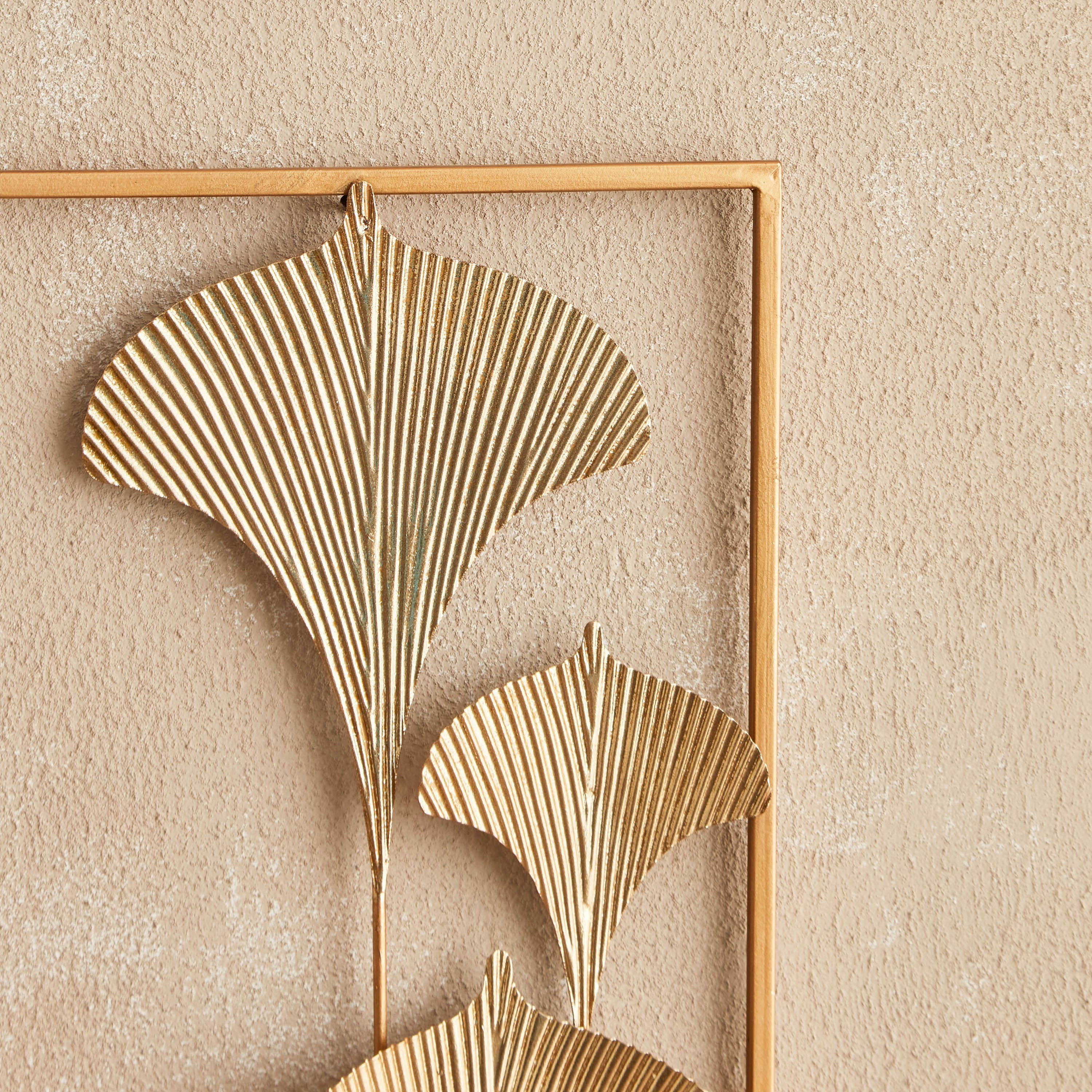 زينة حائط معدن بتصميم أوراق شجر مجمعة من بيرسي - 29x5x74 سم-hbxlivingroom-walldecor-wallart-image-3