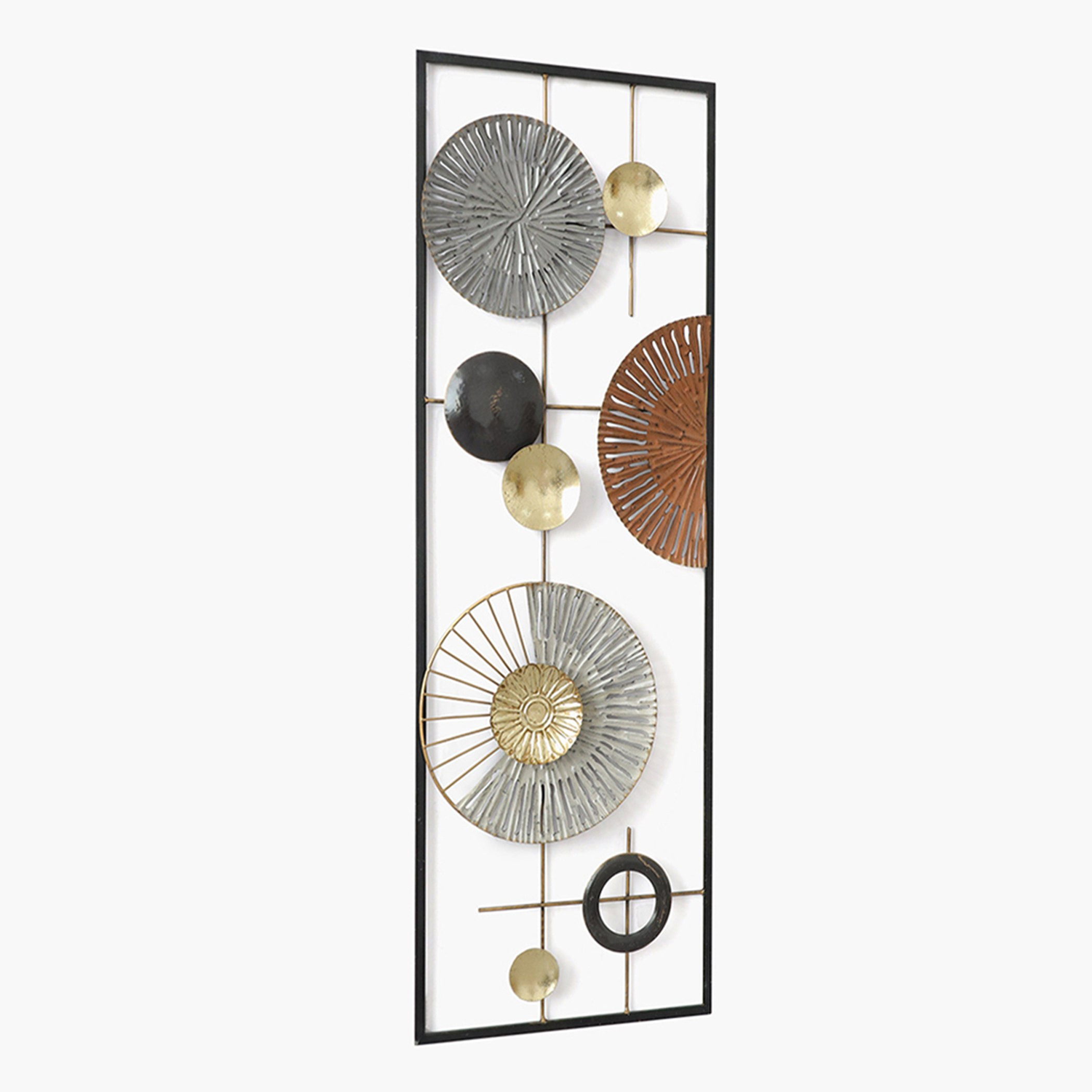 زينة حائط معدنية مستطيلة من بيرسي - 31x4x90 سم-hbxlivingroom-walldecor-wallart-image-3