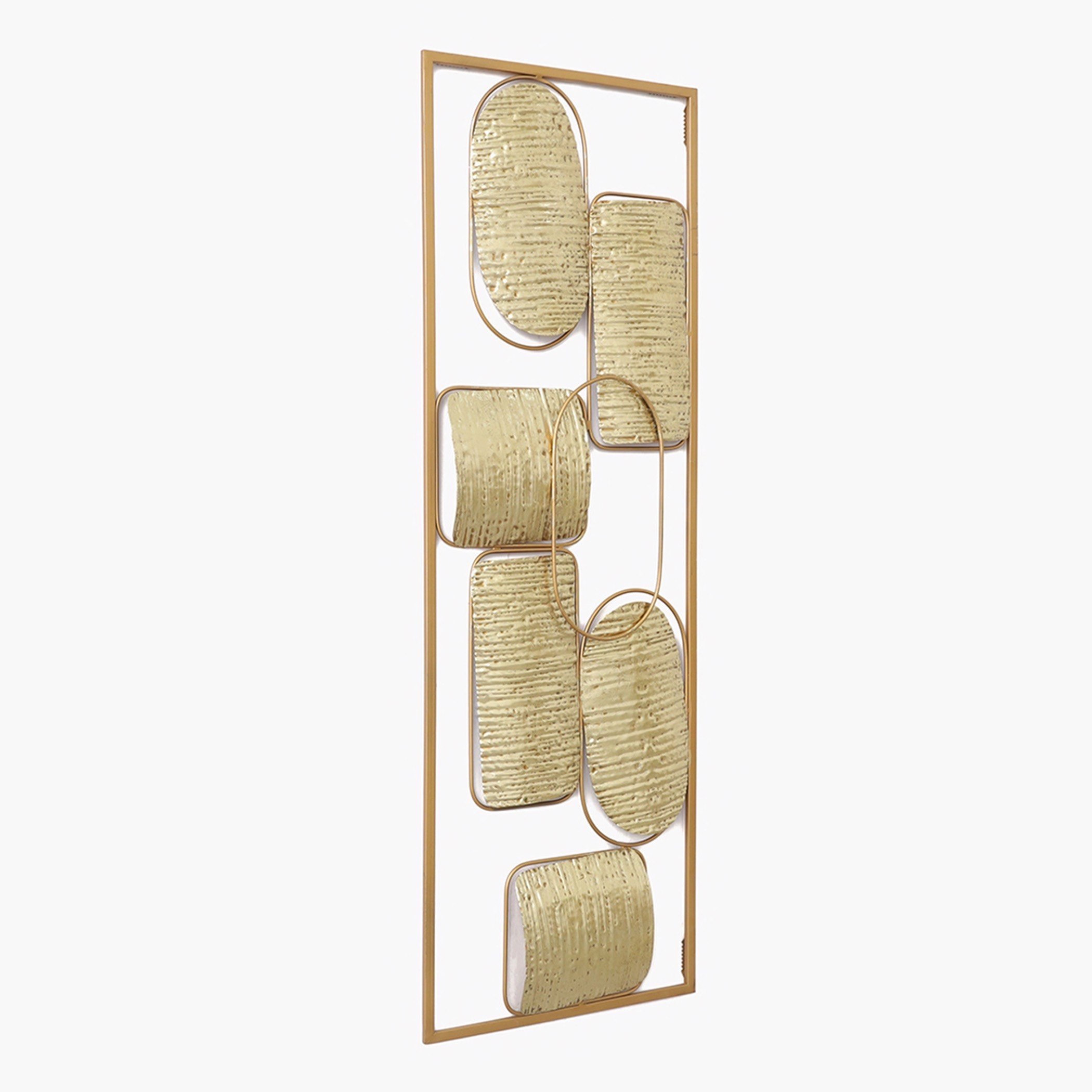 زينة حائط معدنية مستطيلة من بيرسي - 31x3x90 سم-hbxlivingroom-walldecor-wallart-image-3
