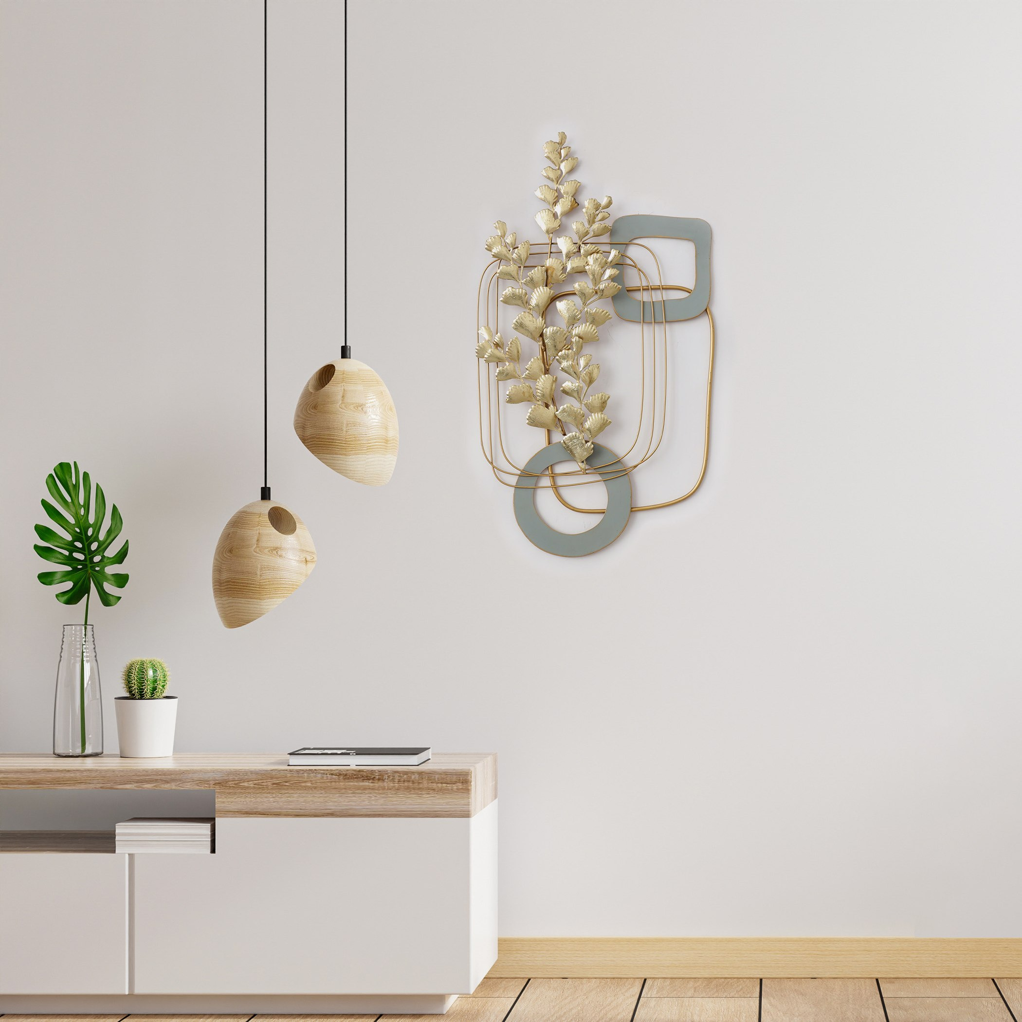 زينة حائط معدنية من بيرسي - 46x4x81 سم-hbxlivingroom-walldecor-wallart-image-1