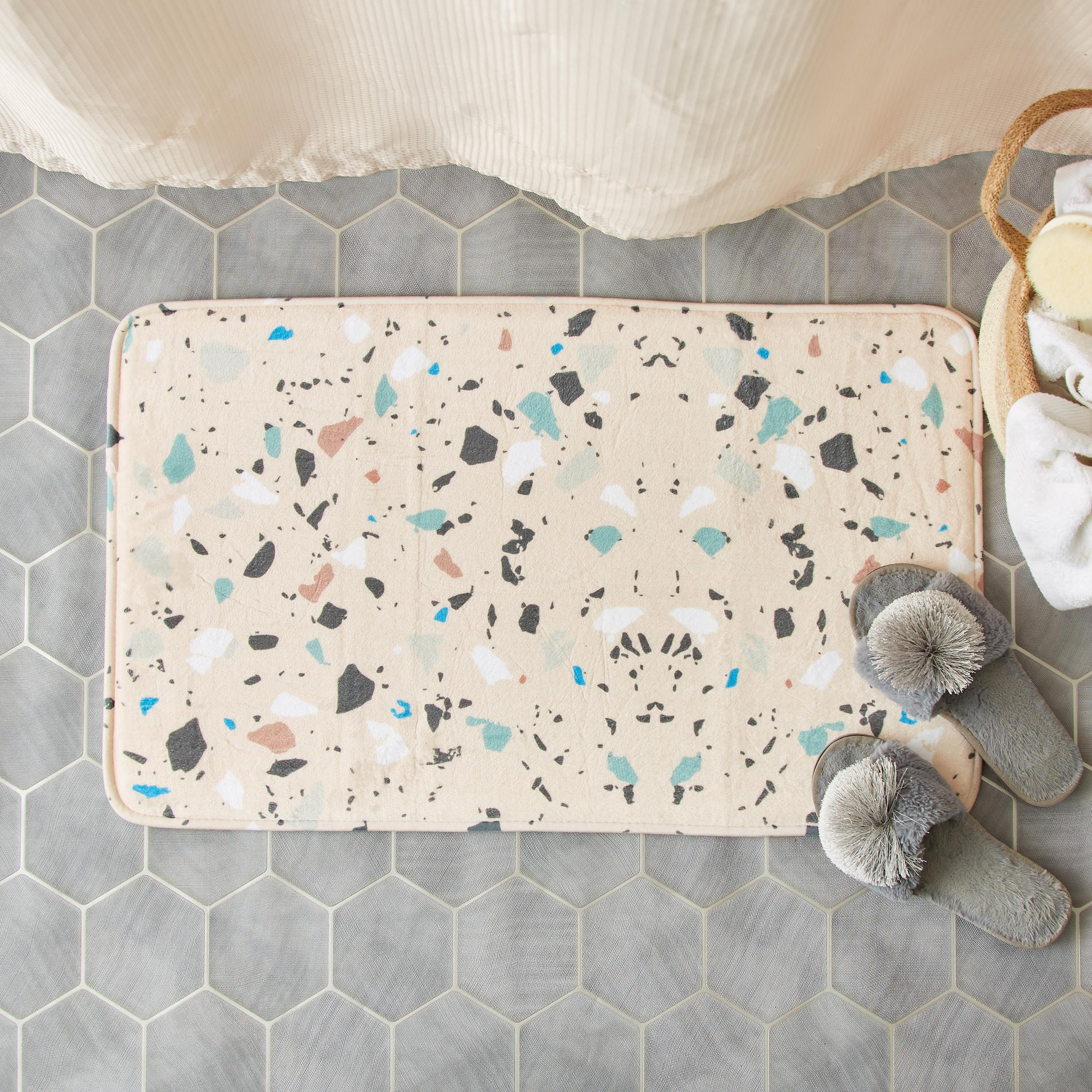سجادة حمّام إسفنج بطبعات من أورورا - 45x75 سم-hbxbedroom-floorcoverings-bathmats-image-1