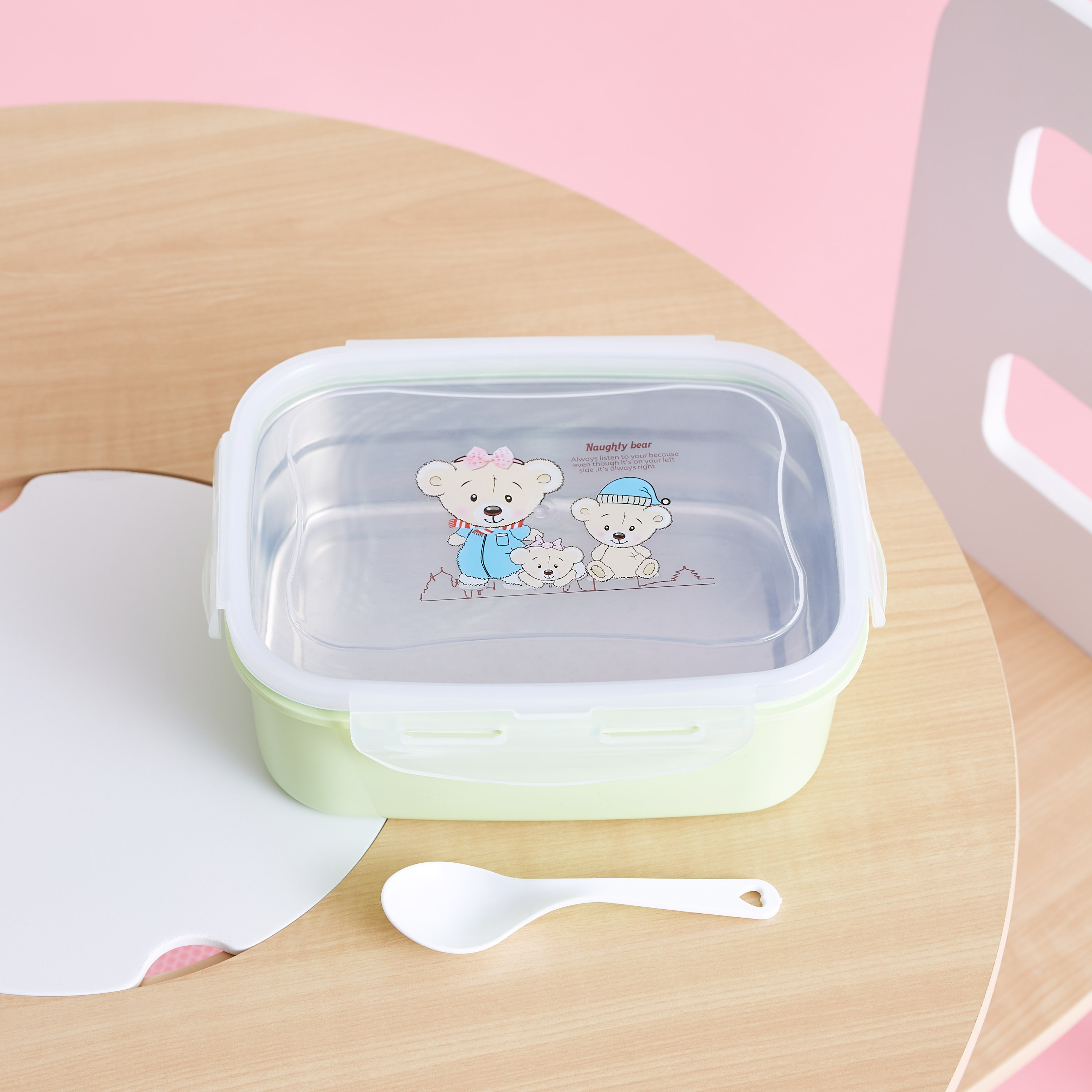 صندوق غداء ستانلس ستيل من نيو - 20x6x8 سم-hbxhomeware-hbxkidsandyouth-image-2