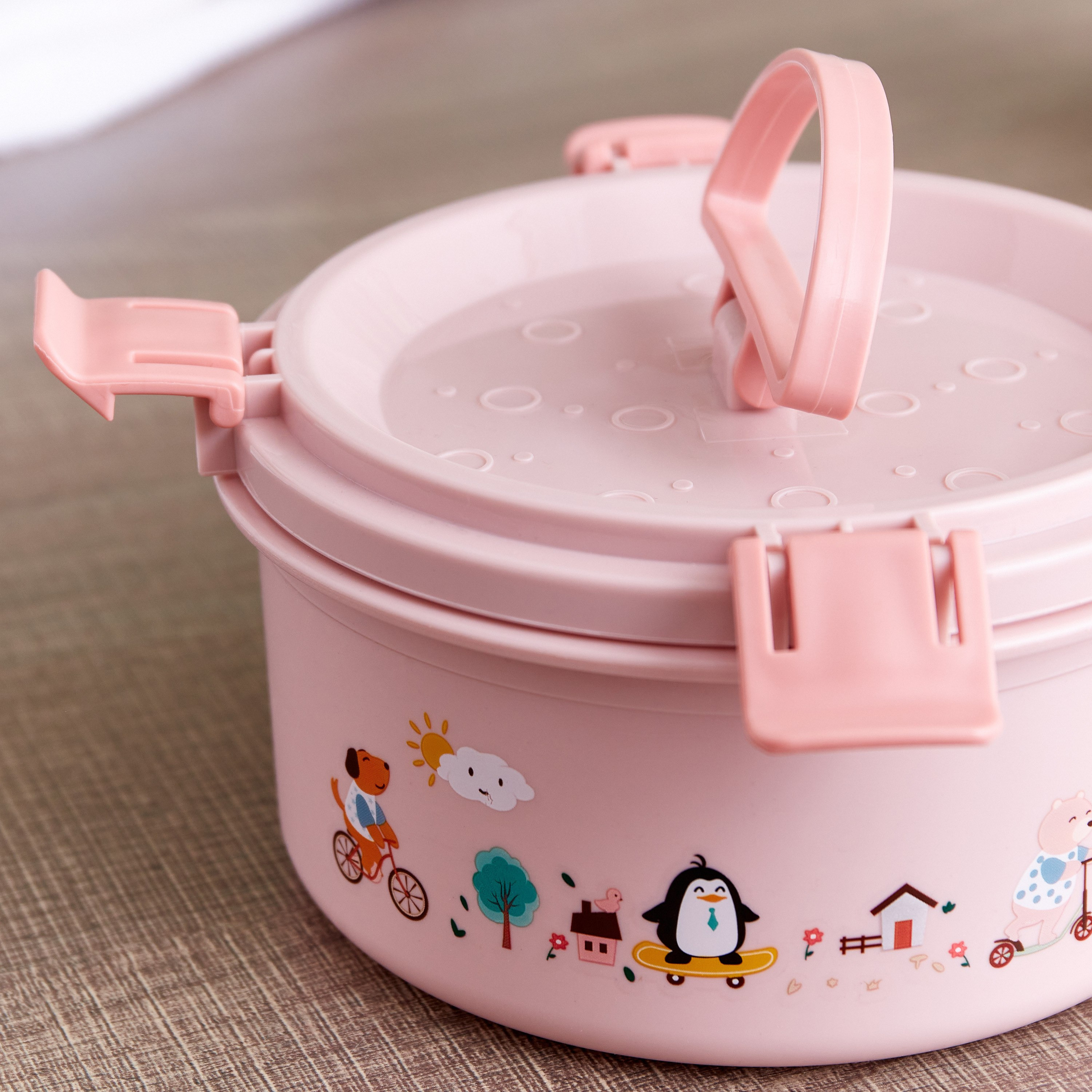 Neo Steel Round Lunch Box - 17x8.5 cm-hbxhomeware-hbxkidsandyouth-image-3