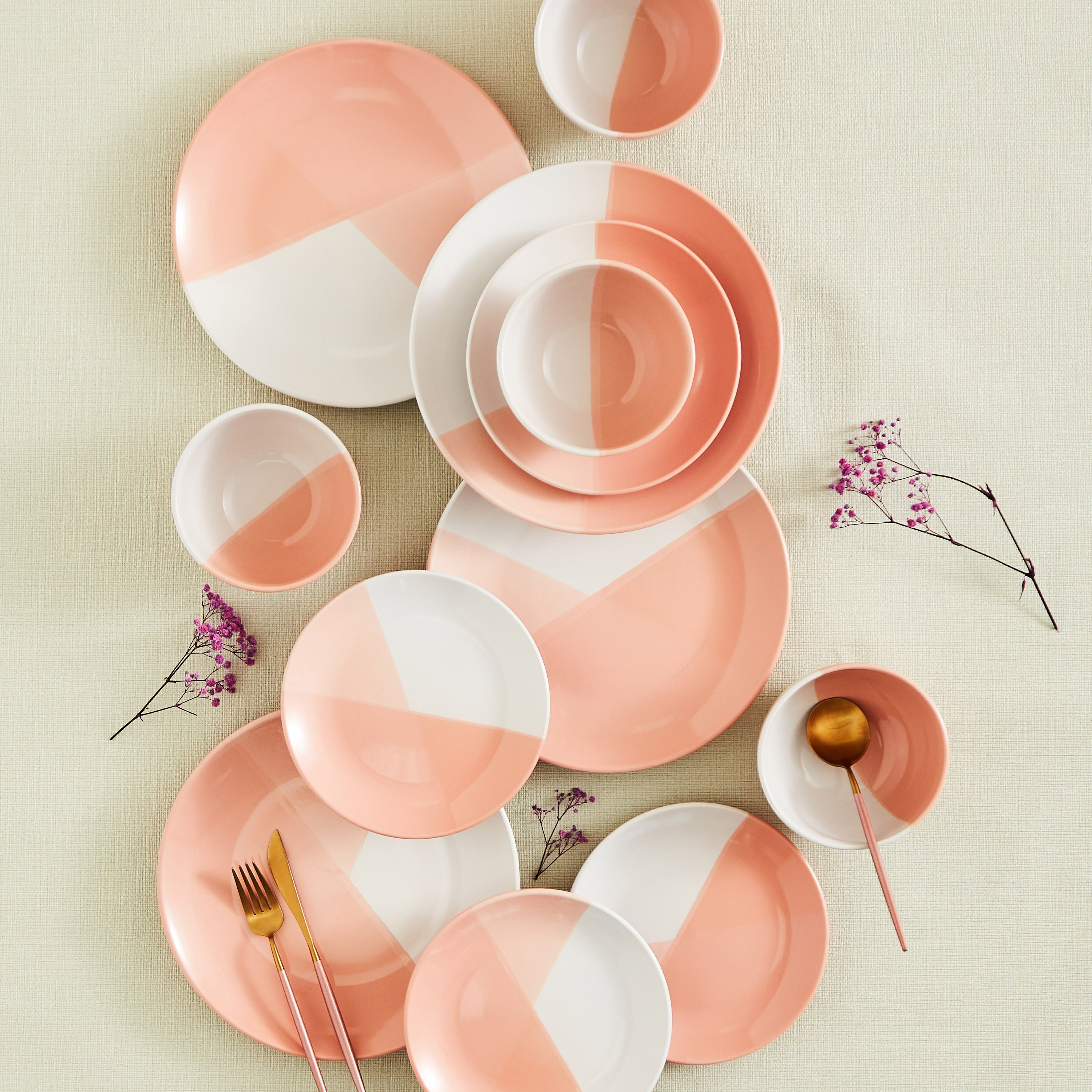 طقم عشاء من تراي كلر -  12 قطعة-hbxhomeware-hbxkitchen-image-1