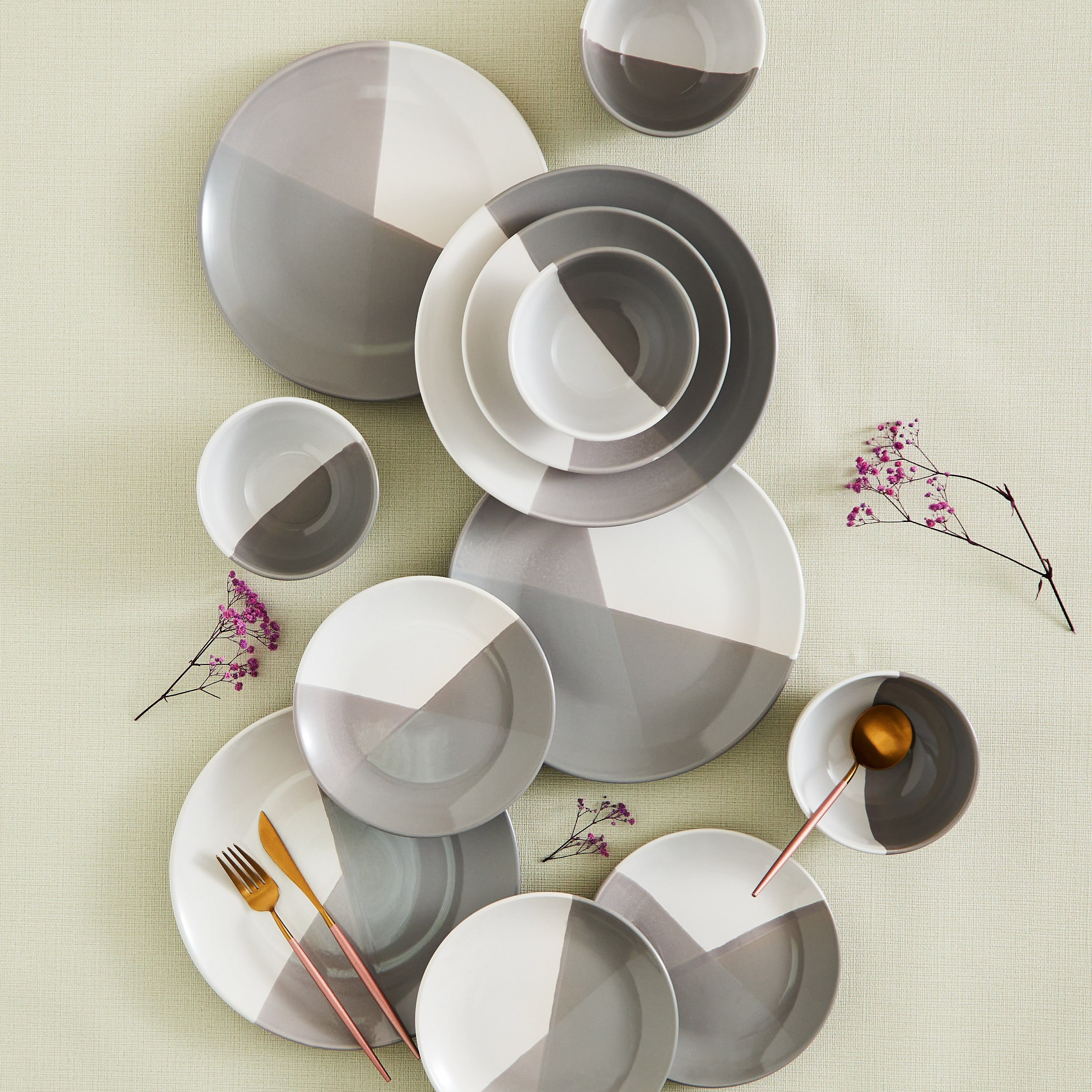 طقم عشاء من تراي كلر - 12 قطعة-hbxhomeware-hbxkitchen-image-1