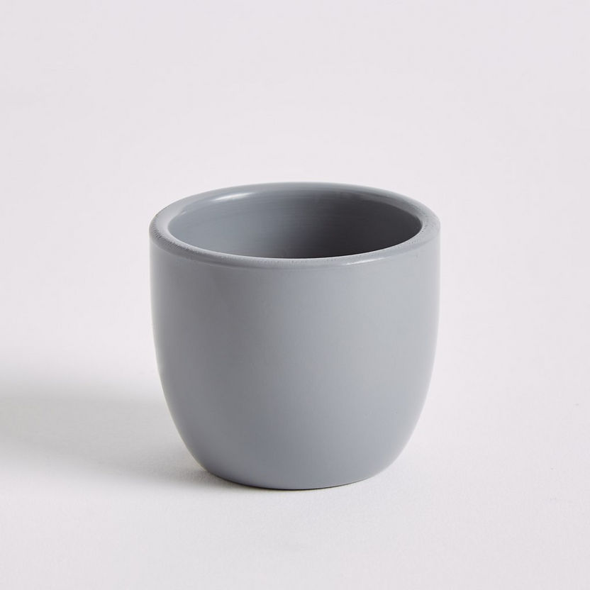 Sansa Ribbed Ceramic Pot - 6x6x5 cm-Planters and Urns-image-4