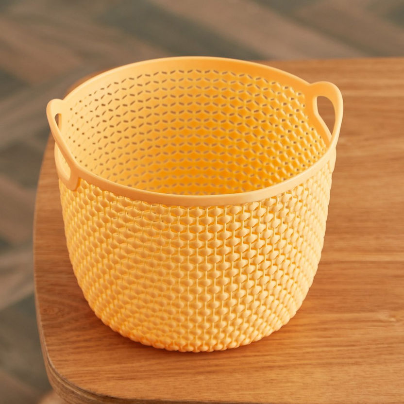Knit Round Storage Basket - 19x15.2 cm-Bathroom Storage-image-1