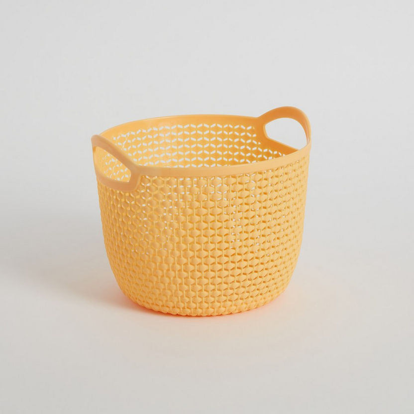 Knit Round Storage Basket - 19x15.2 cm-Bathroom Storage-image-5