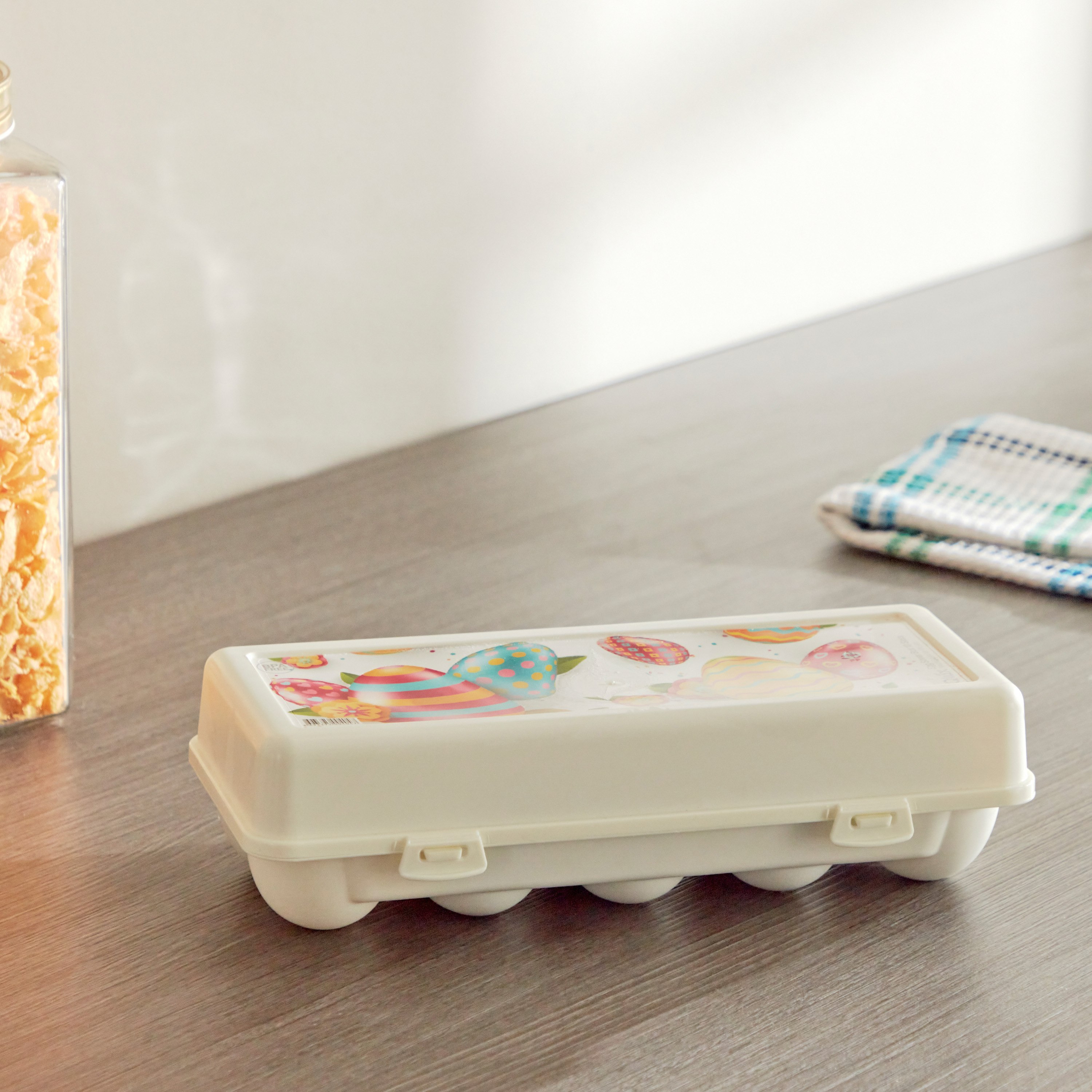 صندوق تخزين بيض بـ10 أقسام من ريفا - 25.5x10.5x6.5 سم-hbxkitchen-kitchenware-kitchenaccessories-image-1