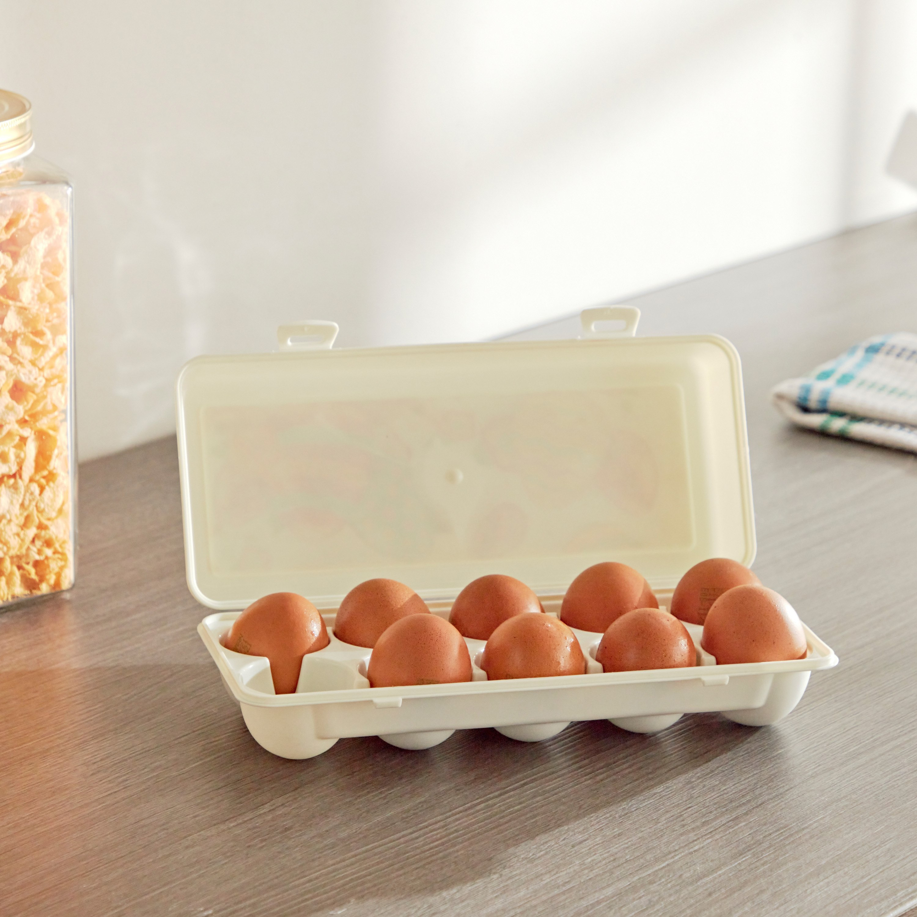 صندوق تخزين بيض بـ10 أقسام من ريفا - 25.5x10.5x6.5 سم-hbxkitchen-kitchenware-kitchenaccessories-image-2