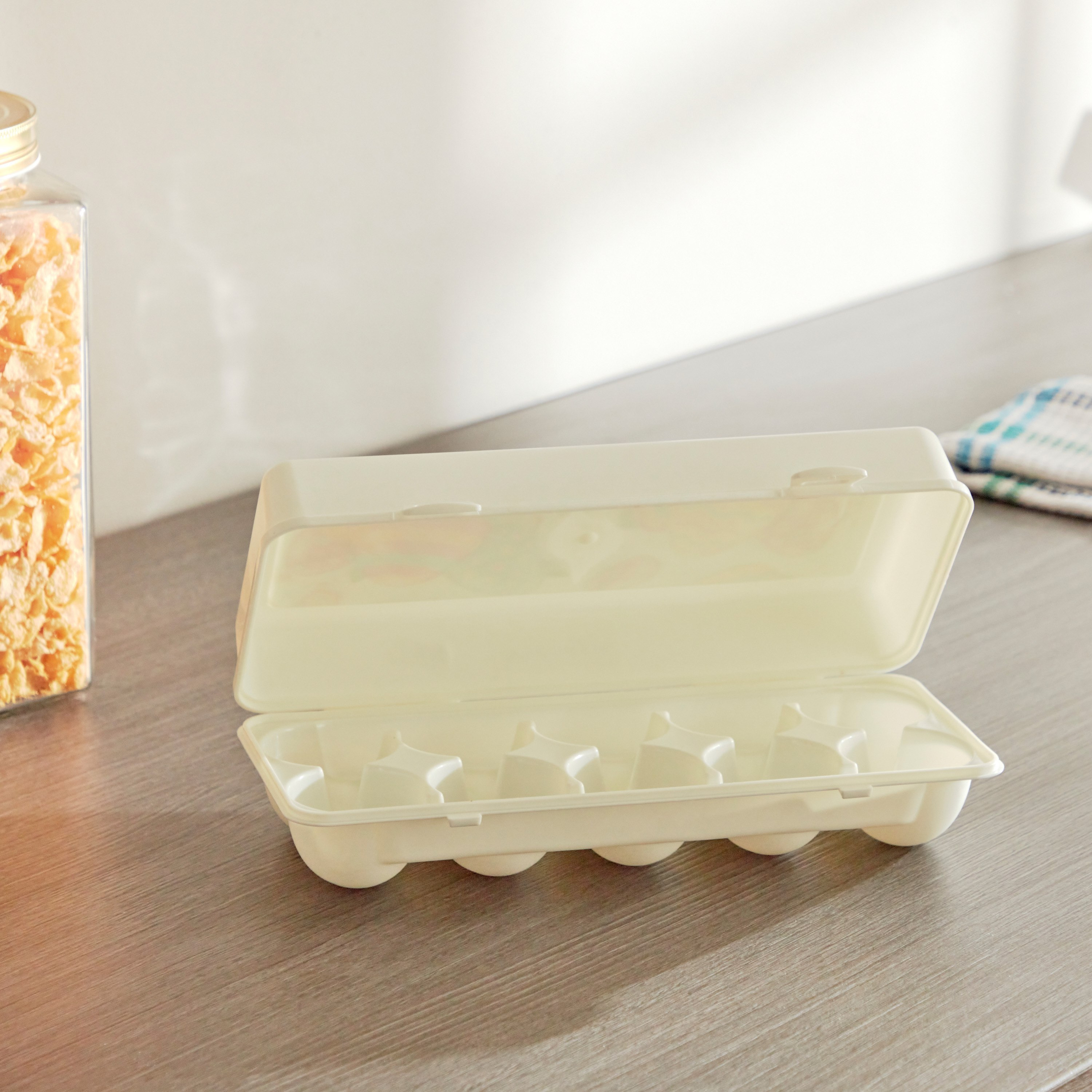 صندوق تخزين بيض بـ10 أقسام من ريفا - 25.5x10.5x6.5 سم-hbxkitchen-kitchenware-kitchenaccessories-image-3