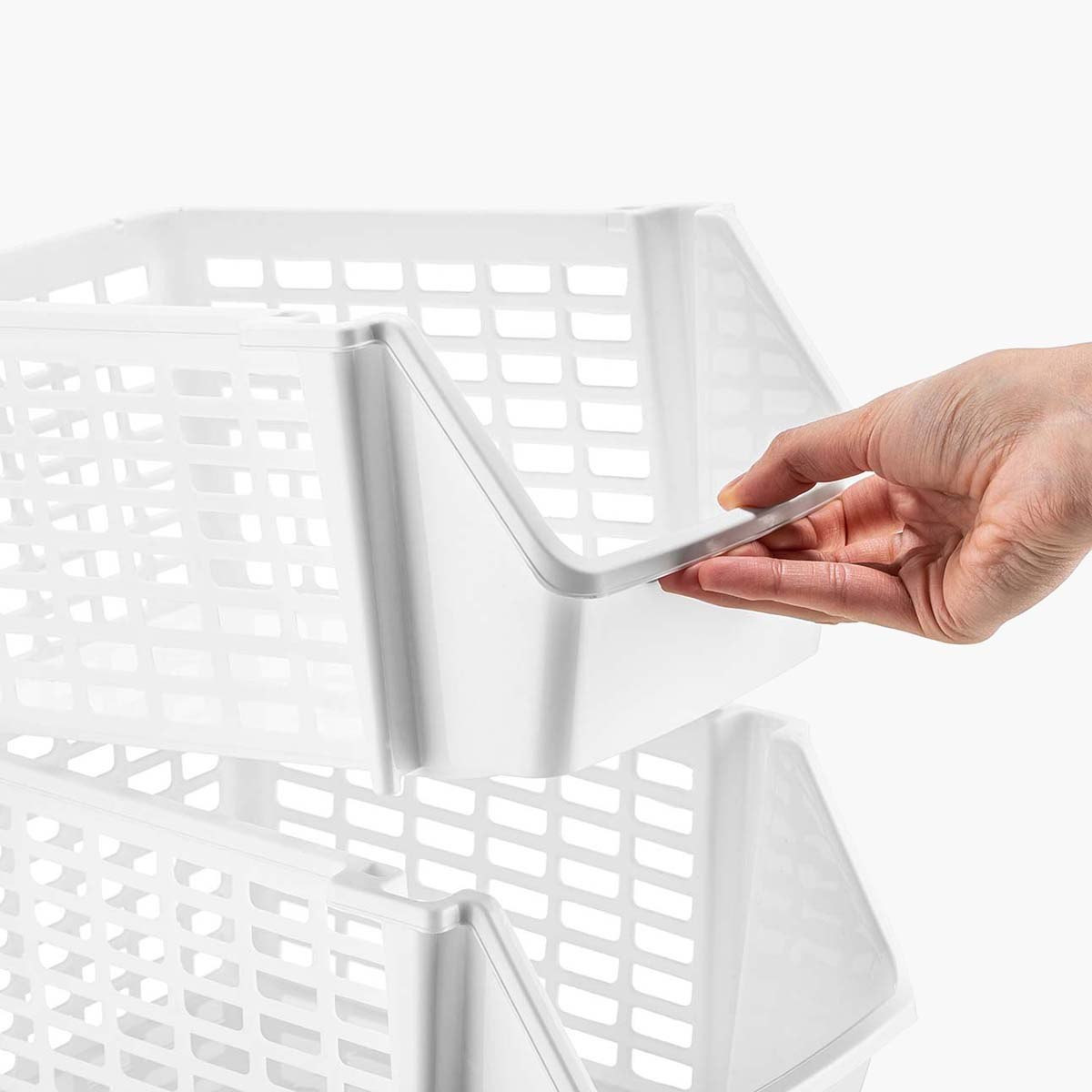 Riva Stackable Multipurpose Basket - 21x15x28 cm-hbxkitchen-kitchenware-kitchenaccessories-image-4