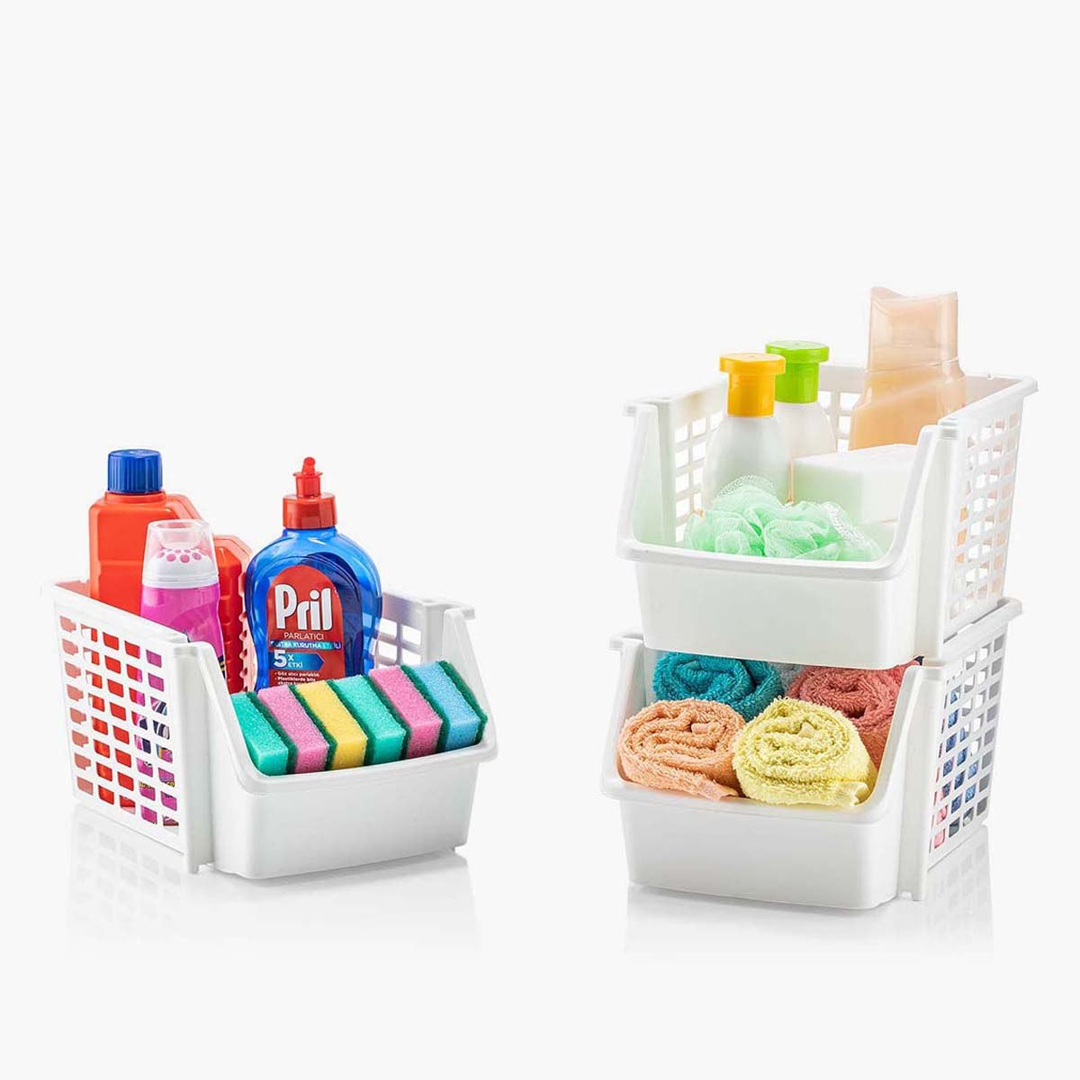 Riva Stackable Multipurpose Basket - 21x15x28 cm-hbxkitchen-kitchenware-kitchenaccessories-image-5