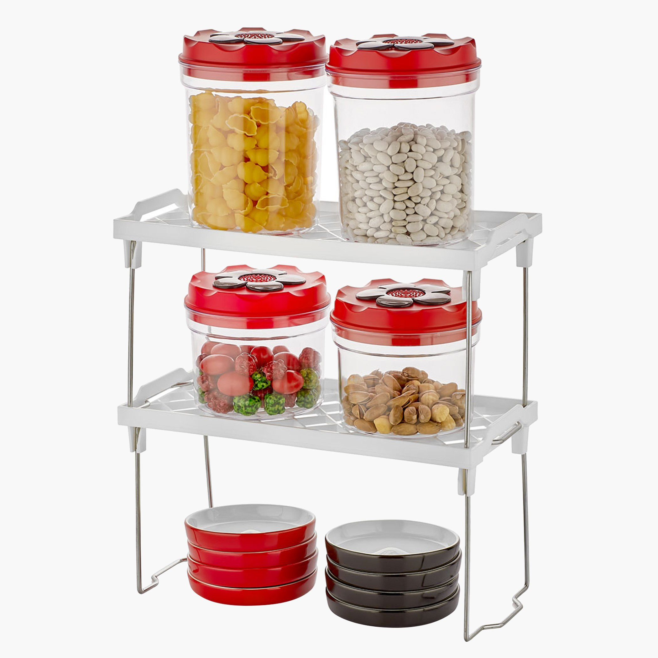 Riva Rectangular Stackable Shelf - 29.5x14x4 cm-hbxkitchen-kitchenware-kitchenaccessories-image-1