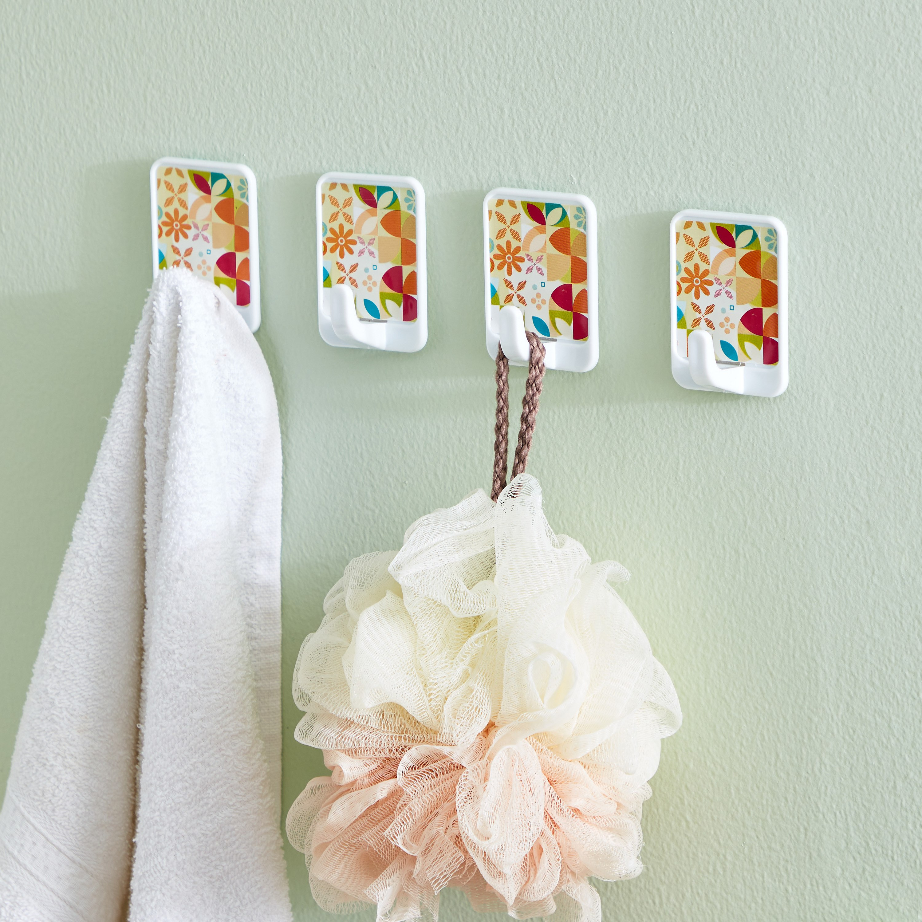 طقم علّاقات لاصقة 4 قطع من ريفا - 4x3x2.5 سم-hbxhomeware-hbxbathroom-image-1