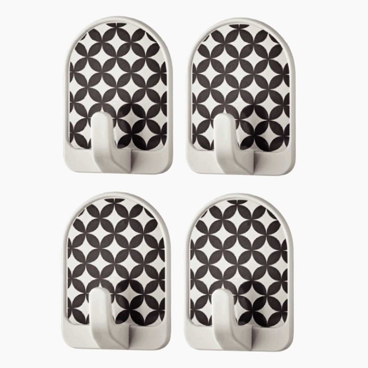 خطّافات لاصقة 4 قطع من ريفا - 4x3x2.5 سم-hbxhomeware-hbxbathroom-image-1