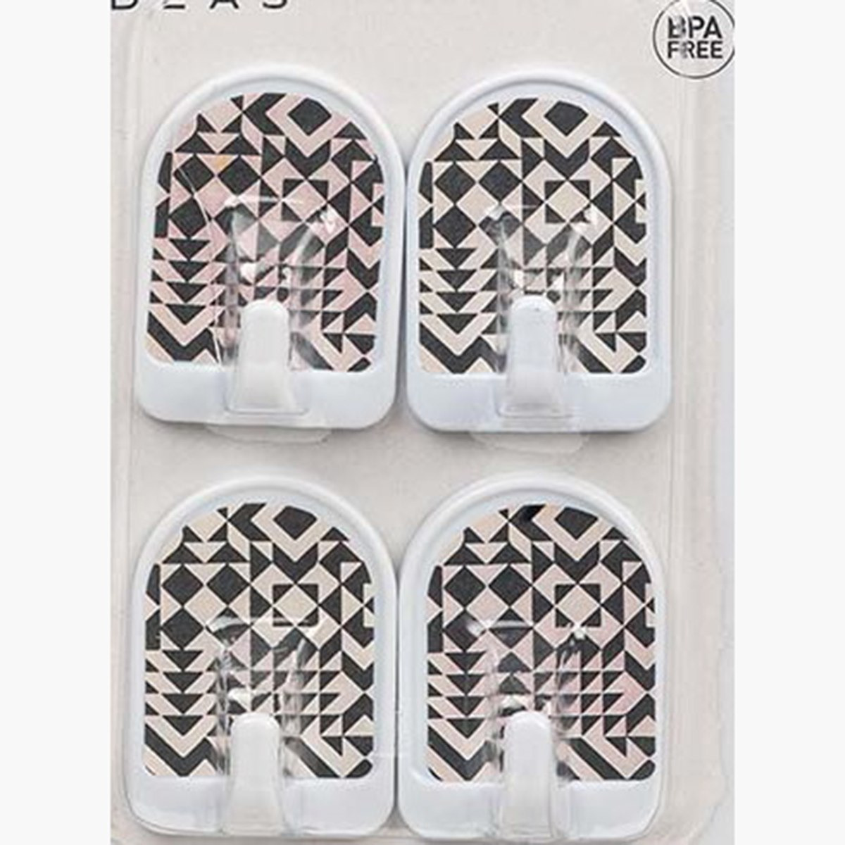 خطّافات لاصقة 4 قطع من ريفا - 4x3x2.5 سم-hbxhomeware-hbxbathroom-image-2