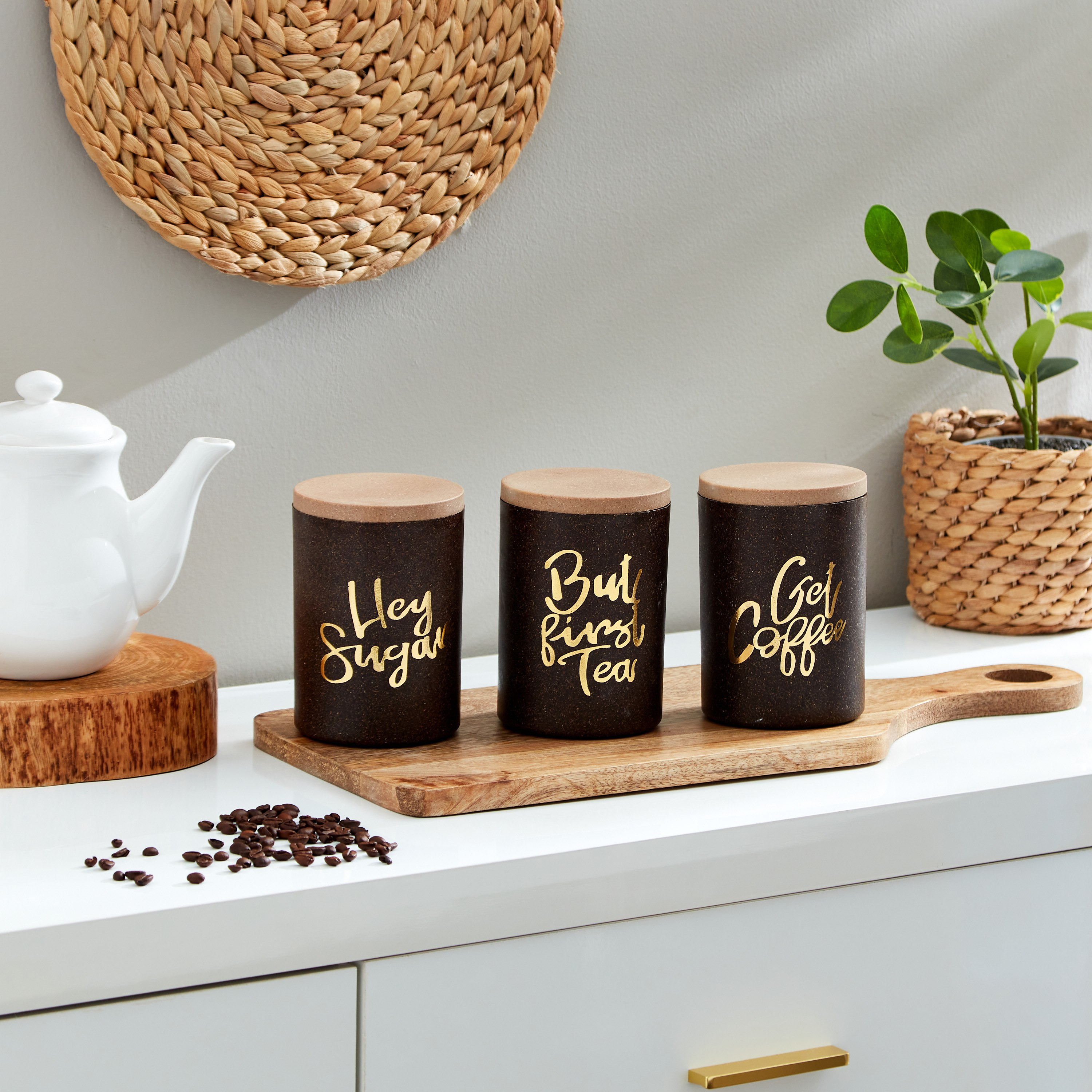 Tea coffee best sale sugar jars