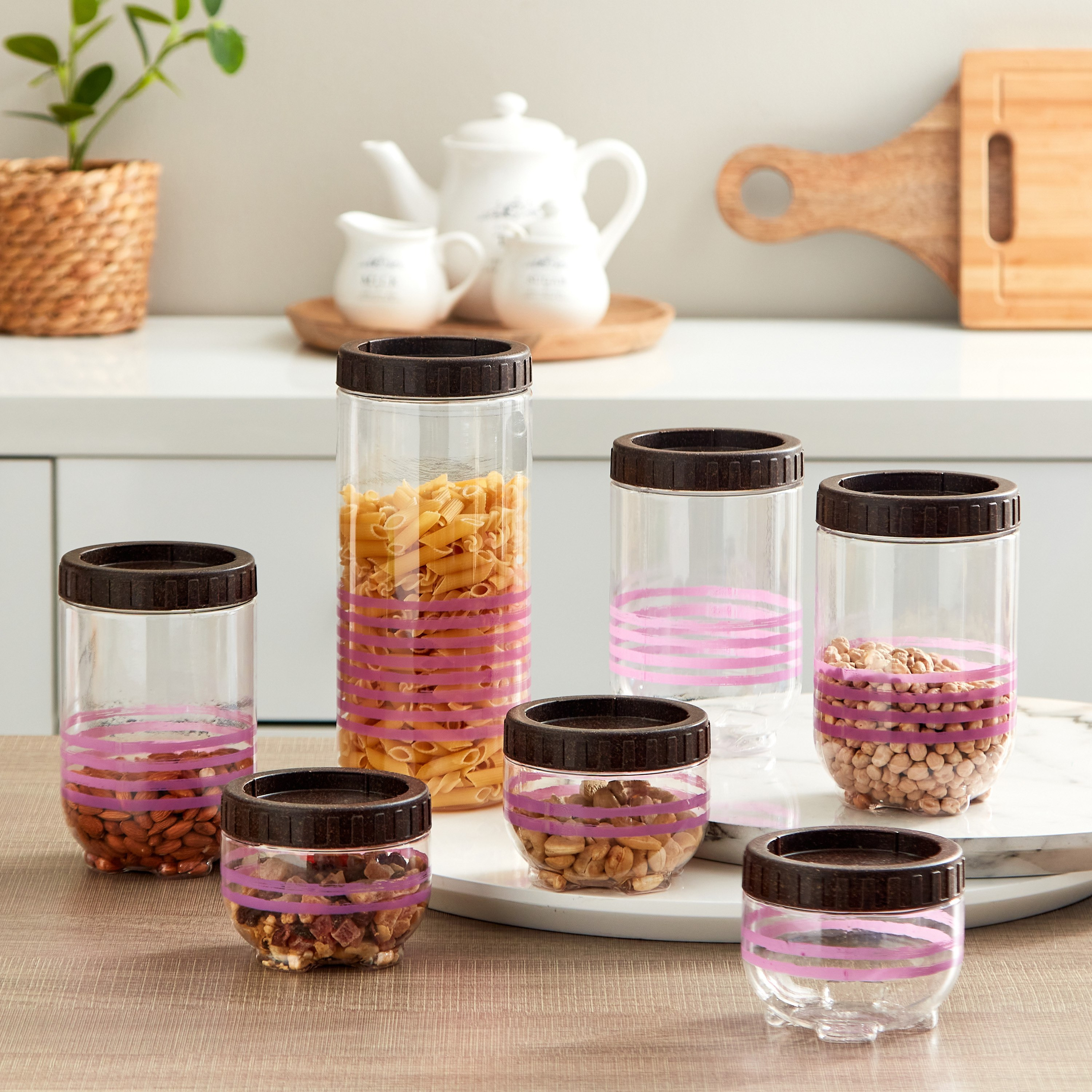طقم برطمانات تخزين وتكديس 7 قطع من بايوس-hbxhomeware-hbxkitchen-image-4