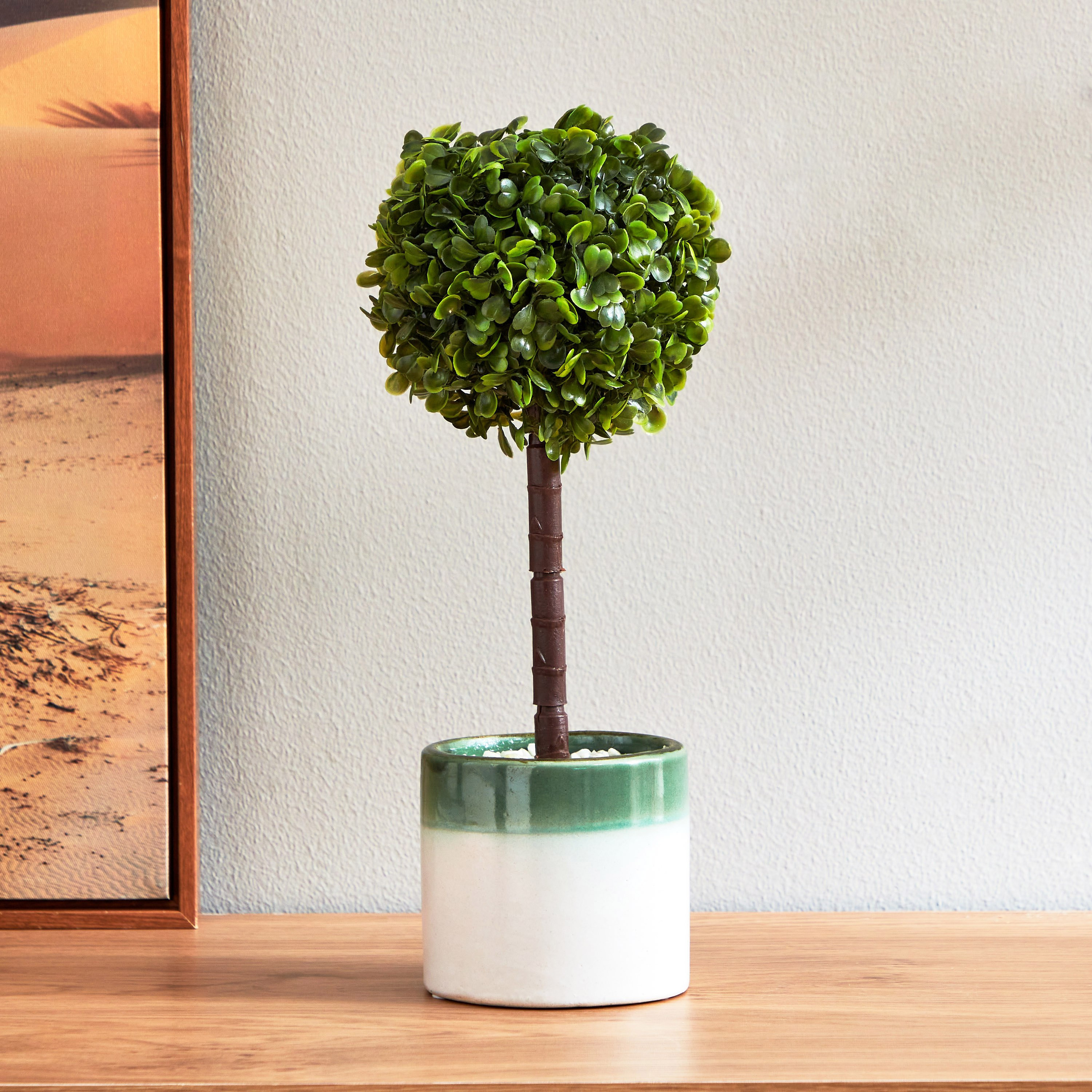 نبات داخل إناء زرع سيراميك من سيرينا - 30 سم-hbxdecorandfurnishings-homeaccessories-artificialflowersandplants-image-1