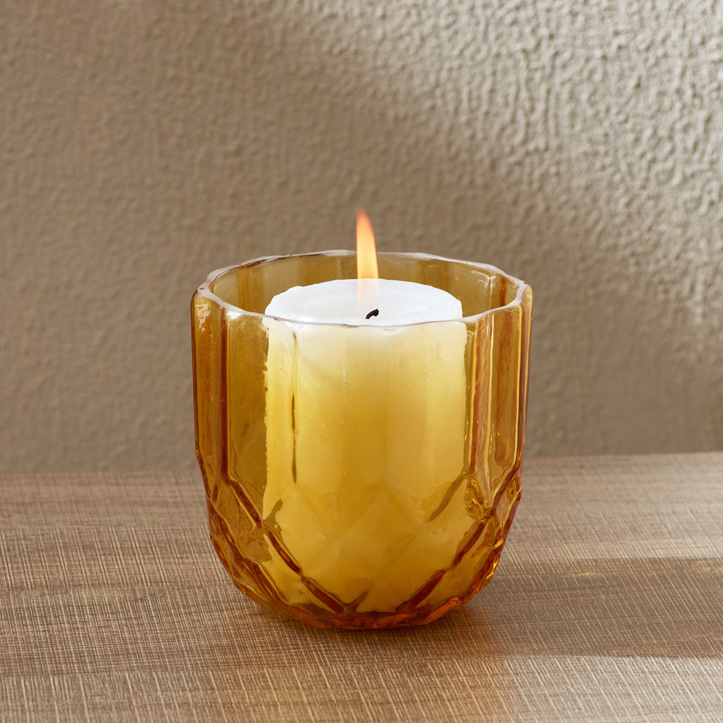 حامل شموع زجاج من أيس - 10x10x10 سم-hbxlivingroom-decorandaccessories-candleholders-image-1