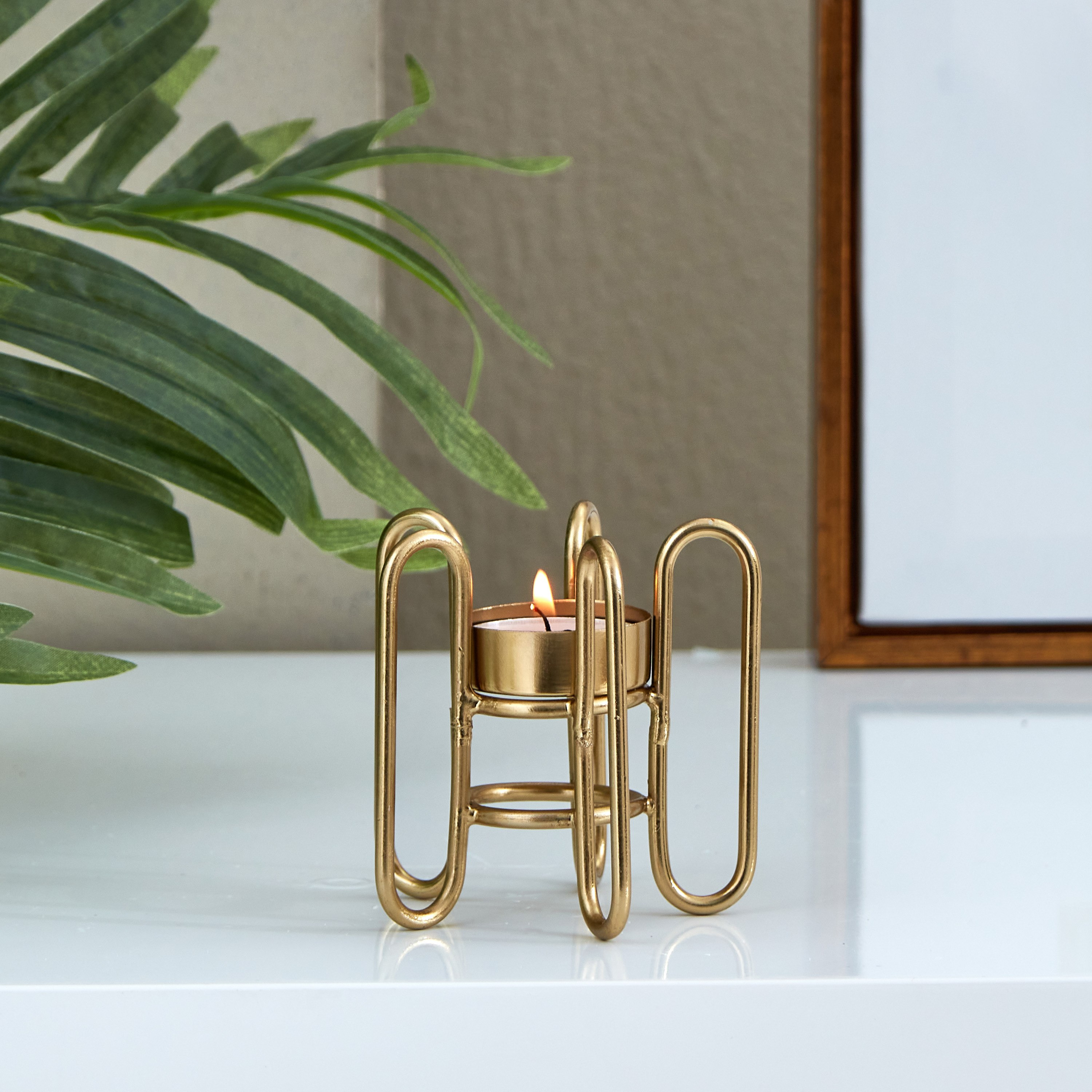 حامل شموع بتصميم أسلاك معدني من أيس - 8x6 سم-hbxlivingroom-decorandaccessories-candleholders-image-1