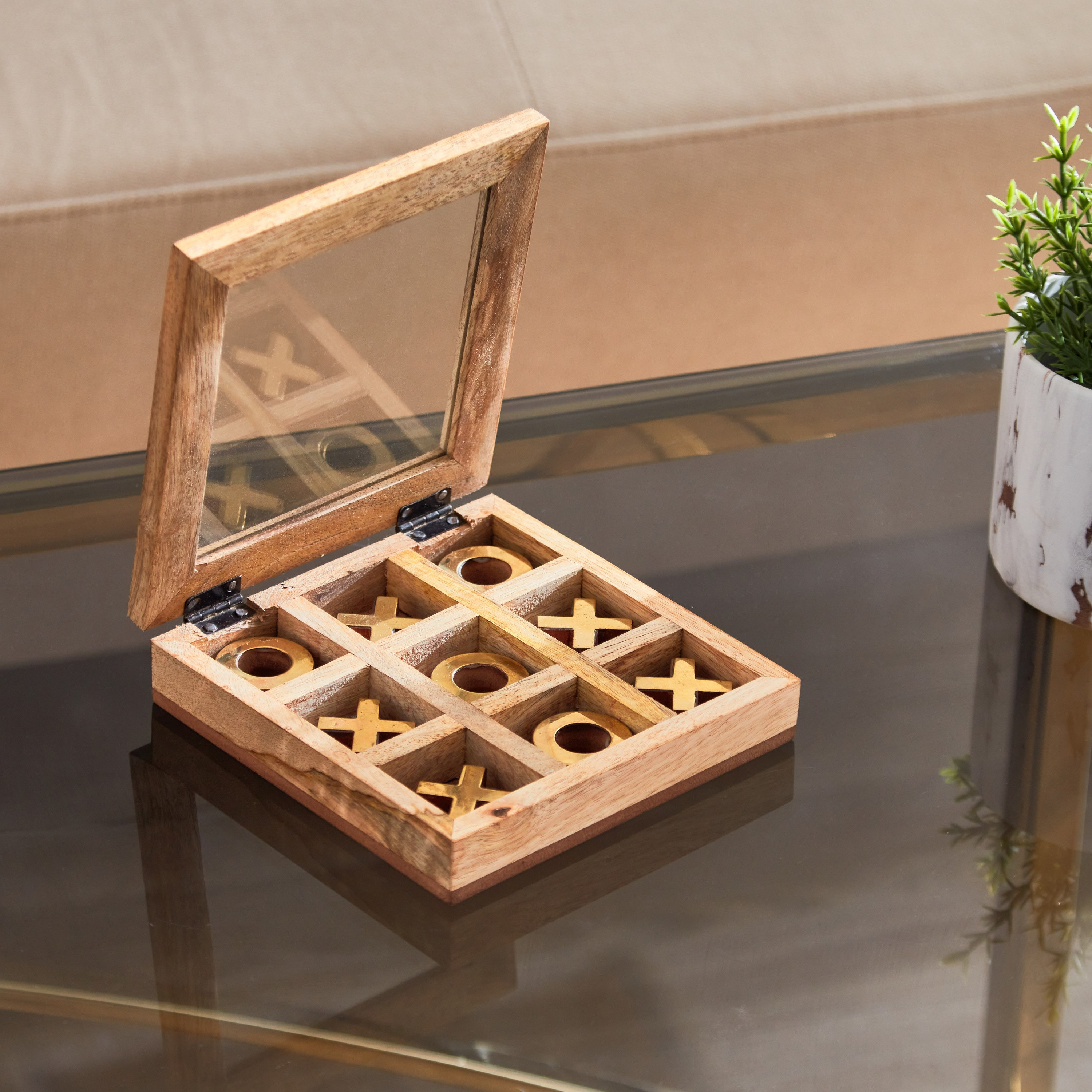 قطعة ديكور خشبية من ايس - 15x15x5 سم-hbxhomeware-homedecor-figurinesandornaments-image-1