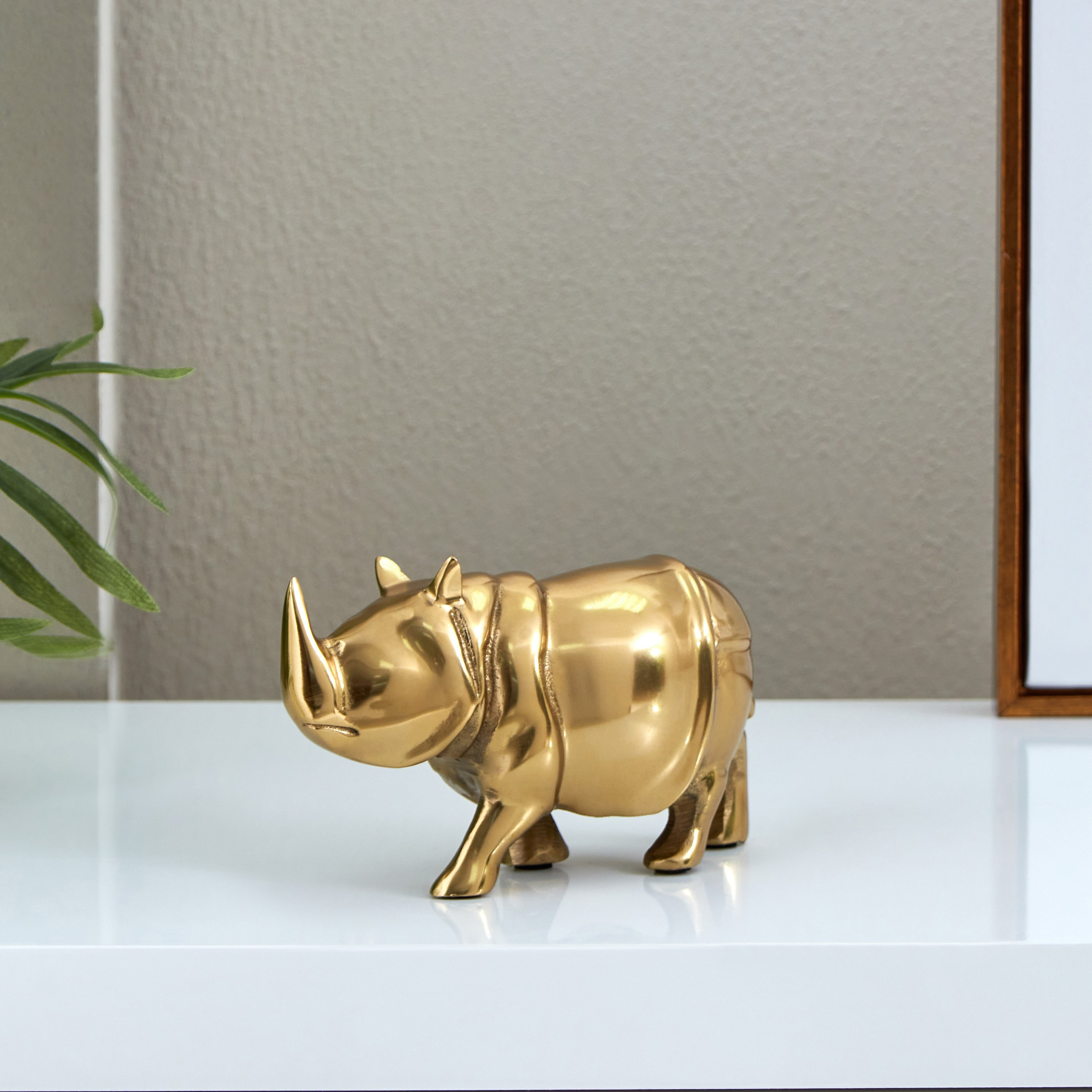 تمثال وحيد القرن صغير معدني من أيس - 19x7.5x11 سم-hbxhomeware-homedecor-figurinesandornaments-image-1