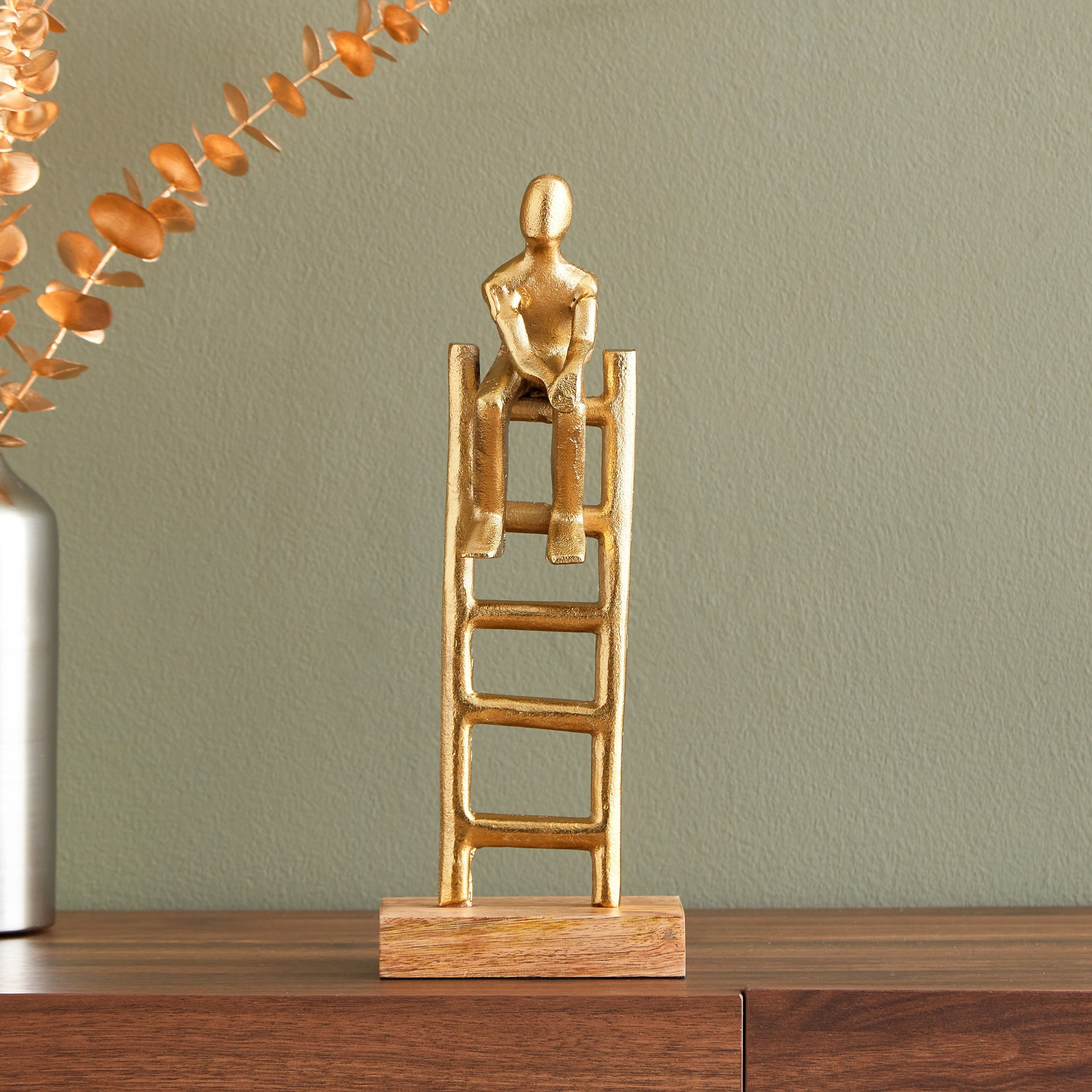 Ace Metal Thinking Man Decorative Figurine - 13x9x34 cm-hbxhomeware-homedecor-figurinesandornaments-image-1