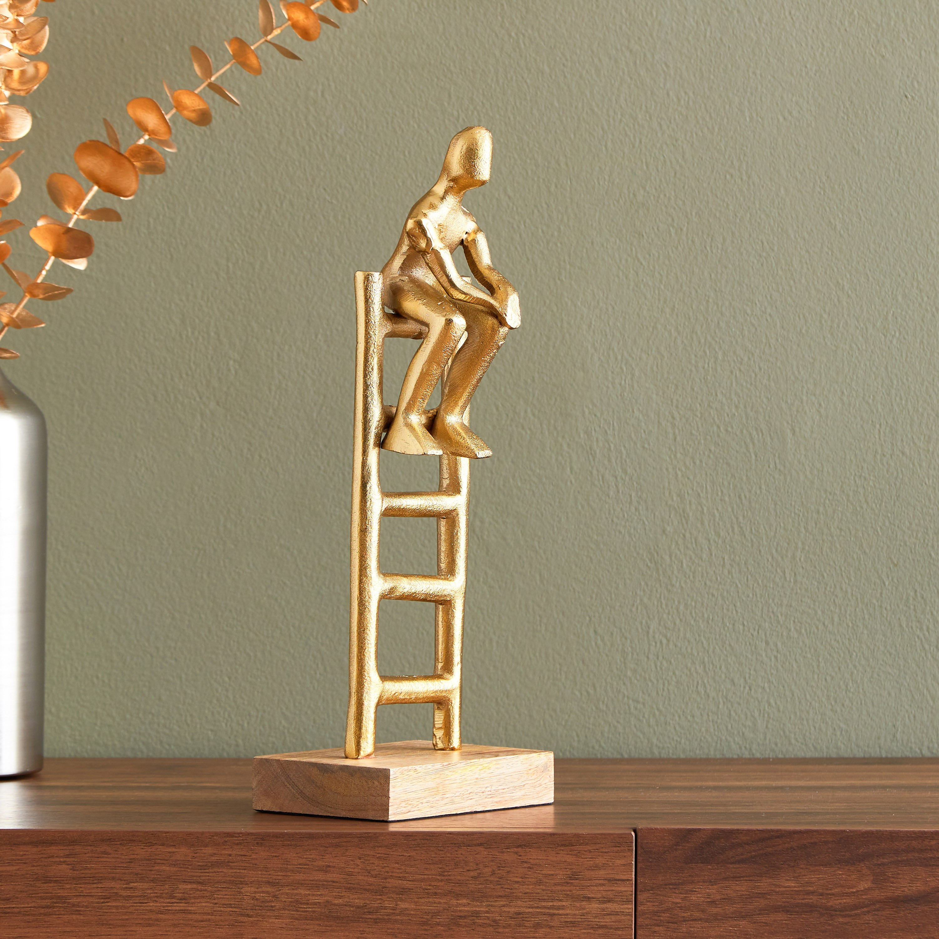 Ace Metal Thinking Man Decorative Figurine - 13x9x34 cm-hbxhomeware-homedecor-figurinesandornaments-image-2