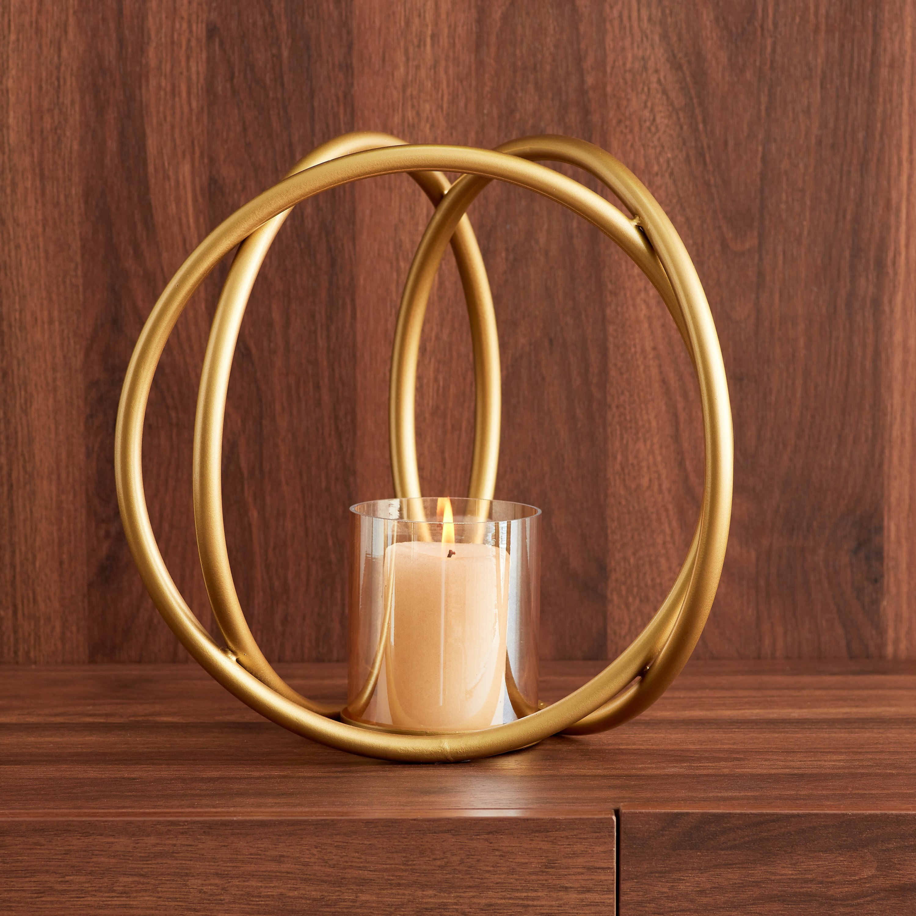 حامل شموع معدني من أيس - 28x28x28 سم-hbxlivingroom-decorandaccessories-candleholders-image-1