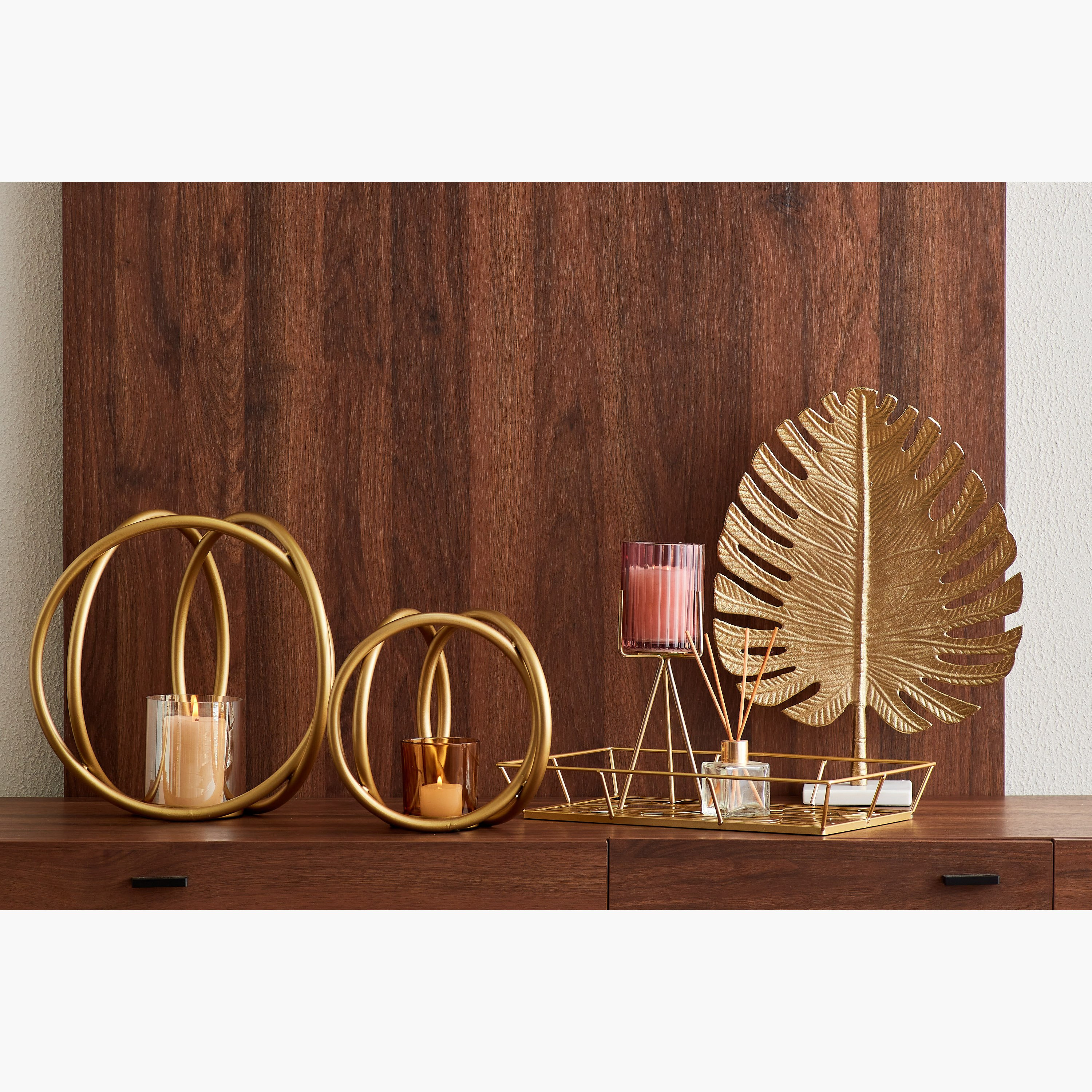 حامل شموع معدني من أيس - 28x28x28 سم-hbxlivingroom-decorandaccessories-candleholders-image-5
