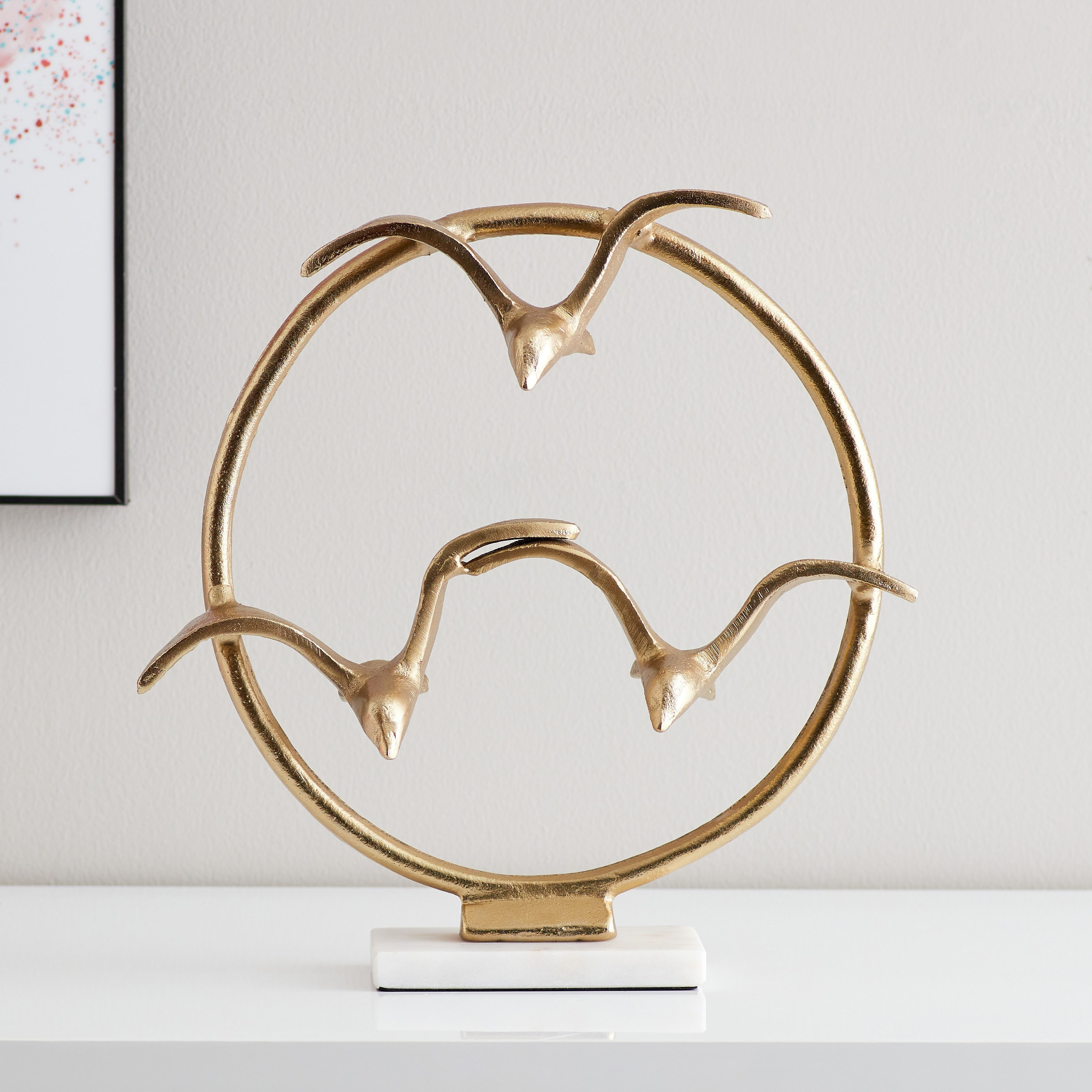 زينة ديكور معدنية صغيرة بتصميم سرب طيور من أيس - 33x11x31 سم-hbxhomeware-homedecor-figurinesandornaments-image-2