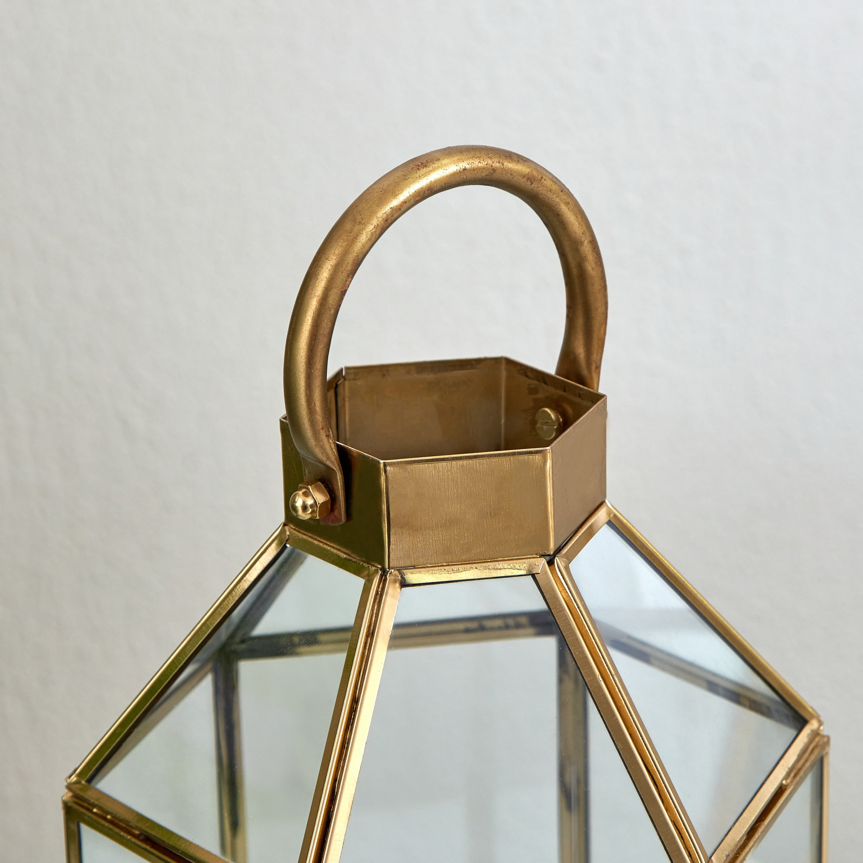 Ace Metal Glass Lantern - 16X18X34 cm-hbxdecorandfurnishings-homeaccessories-lanterns-image-3