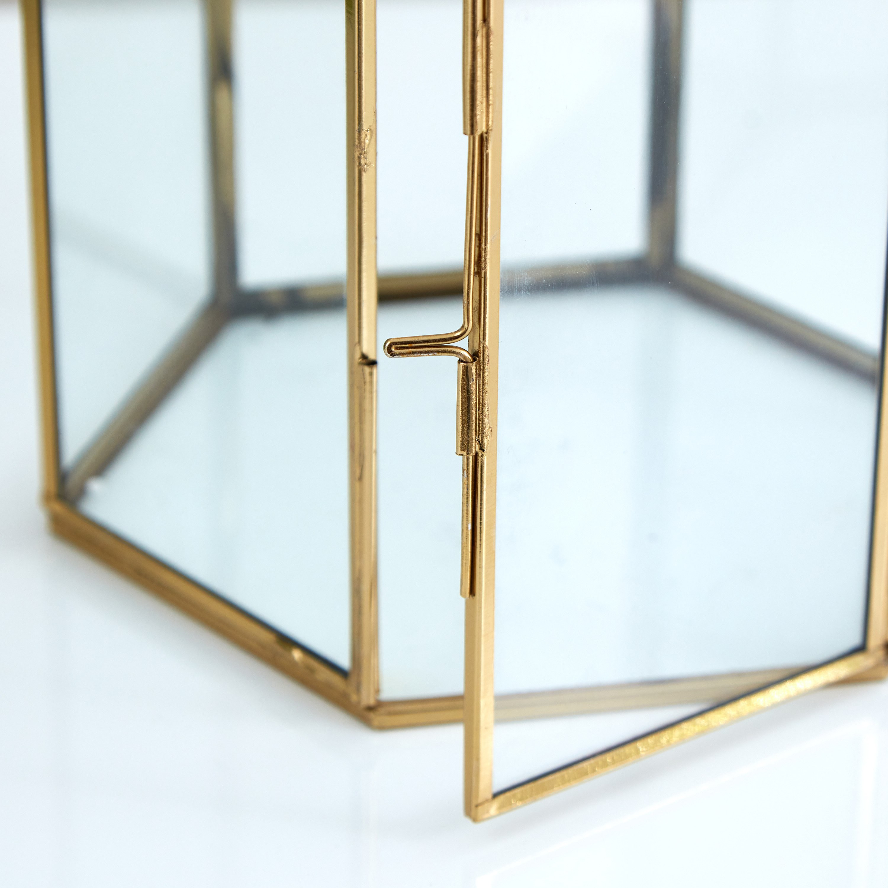 Ace Metal Glass Lantern - 16X18X34 cm-hbxdecorandfurnishings-homeaccessories-lanterns-image-4