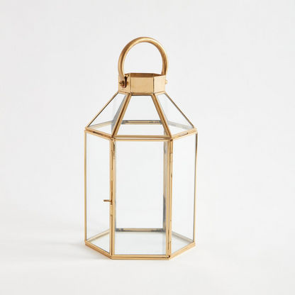 Ace Metal Glass Lantern - 16X18X34 cms