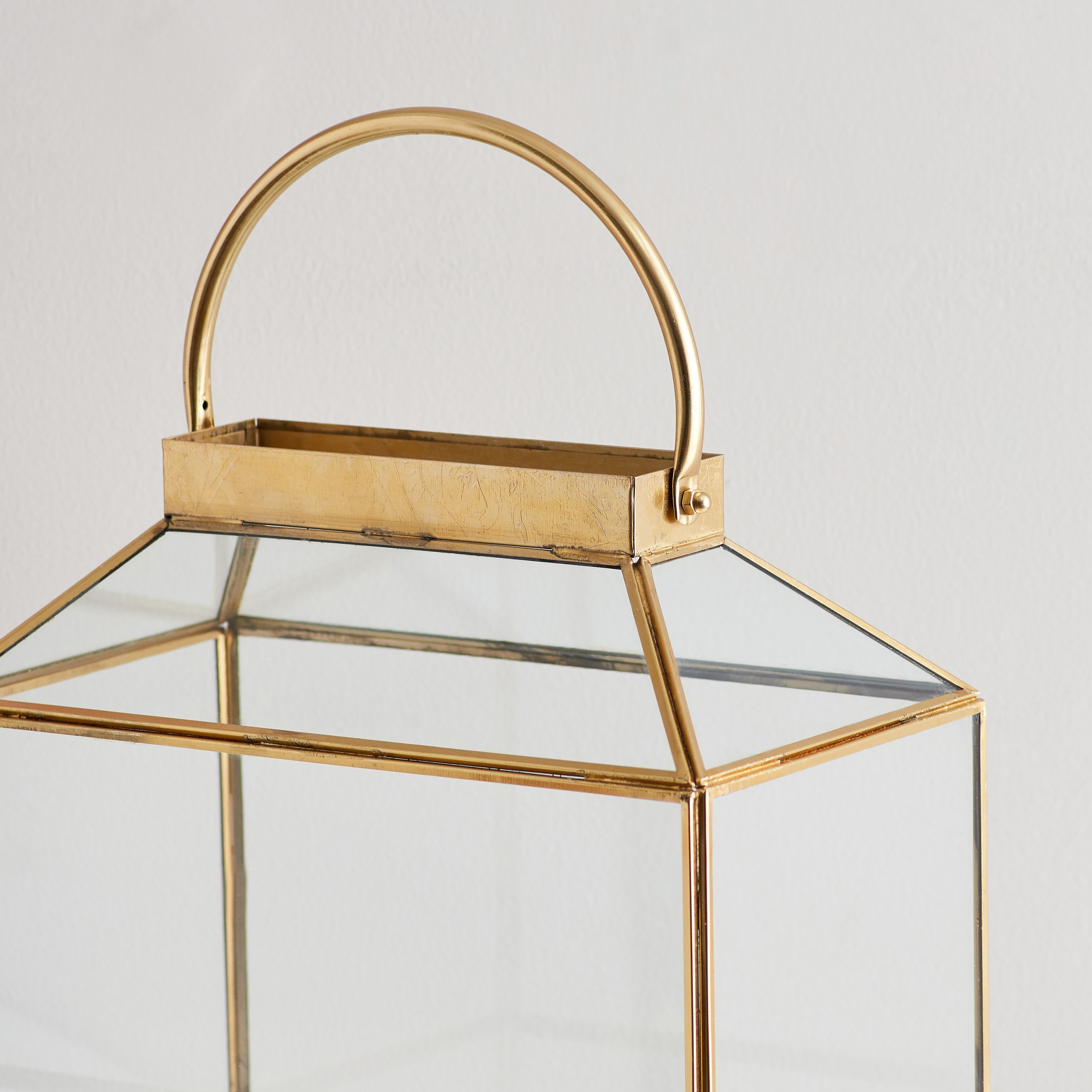 Ace Metal Glass Lantern - 30x15x41 cm-hbxdecorandfurnishings-homeaccessories-lanterns-image-3