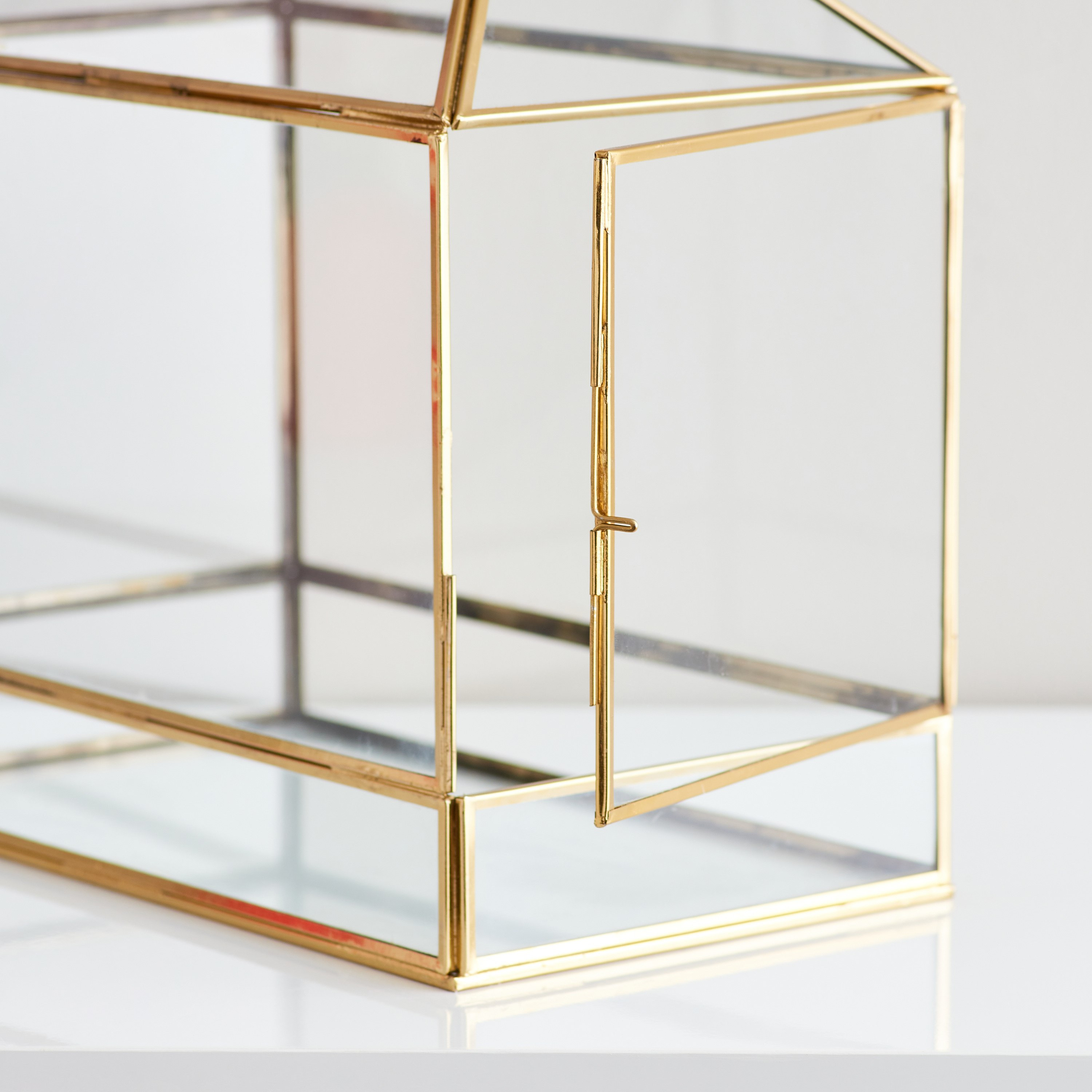Ace Metal Glass Lantern - 30x15x41 cm-hbxdecorandfurnishings-homeaccessories-lanterns-image-4