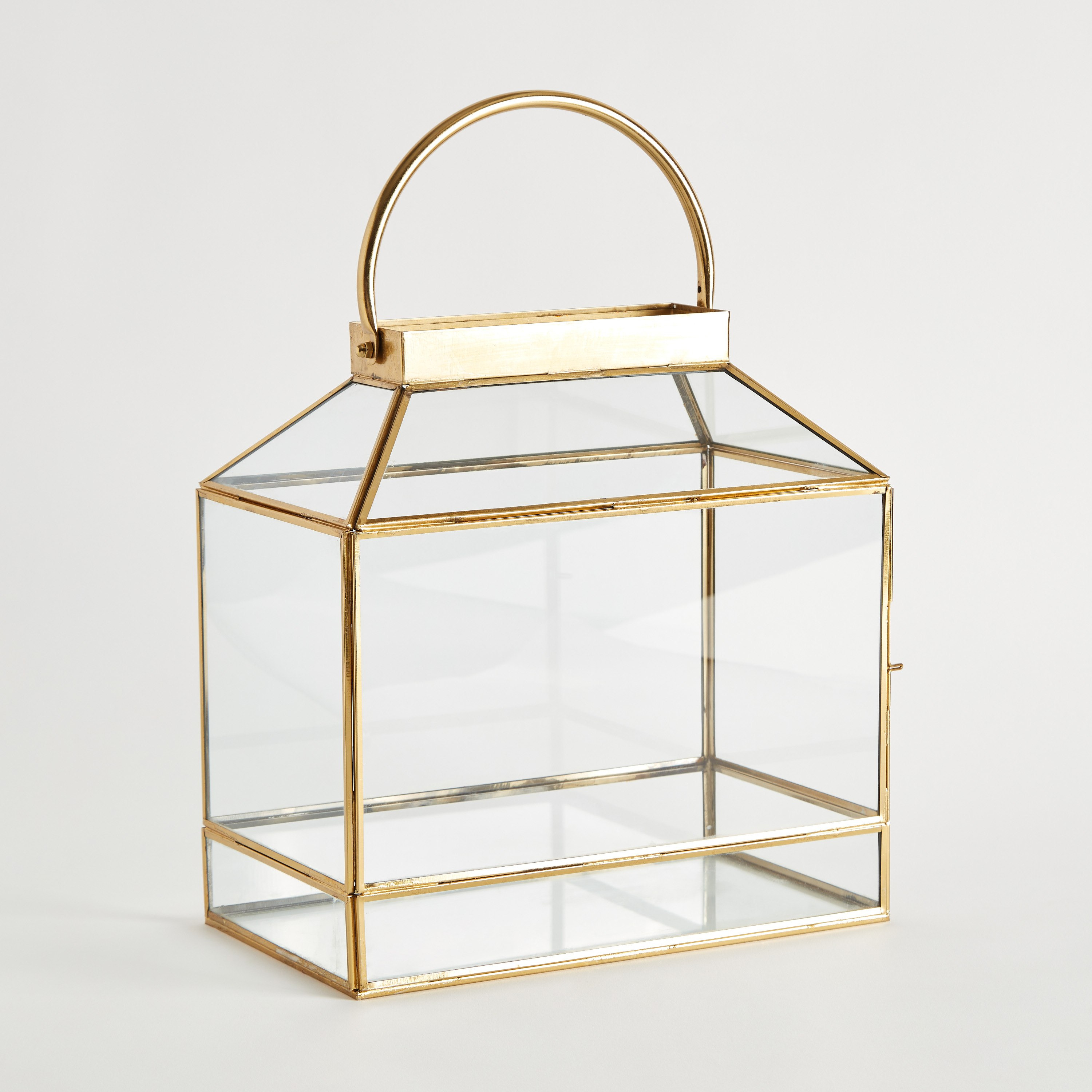 Ace Metal Glass Lantern - 30x15x41 cm-hbxdecorandfurnishings-homeaccessories-lanterns-image-6