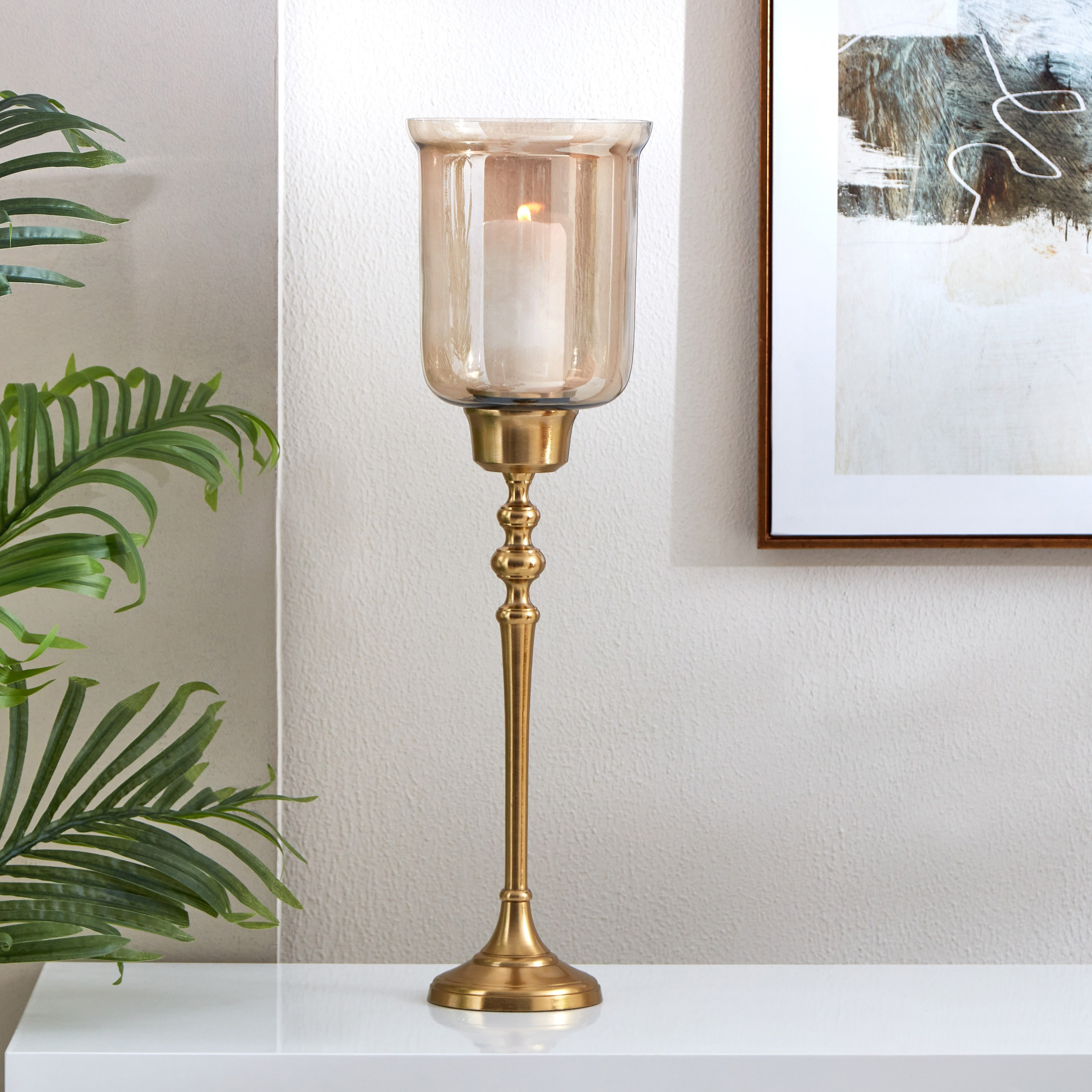 حامل شموع معدني كبير من أيس - 17x17x66 سم-hbxlivingroom-decorandaccessories-candleholders-image-1