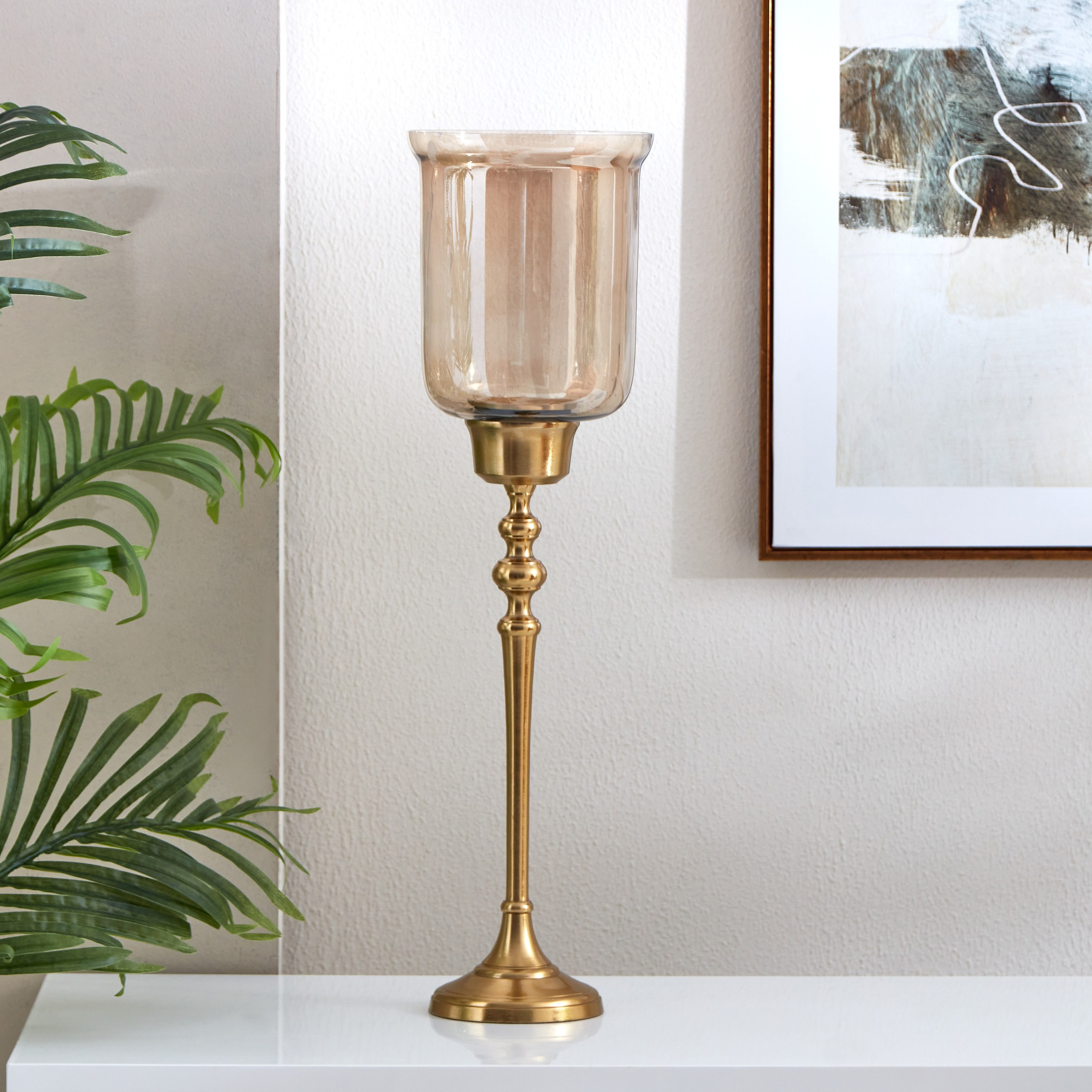 حامل شموع معدني كبير من أيس - 17x17x66 سم-hbxlivingroom-decorandaccessories-candleholders-image-2