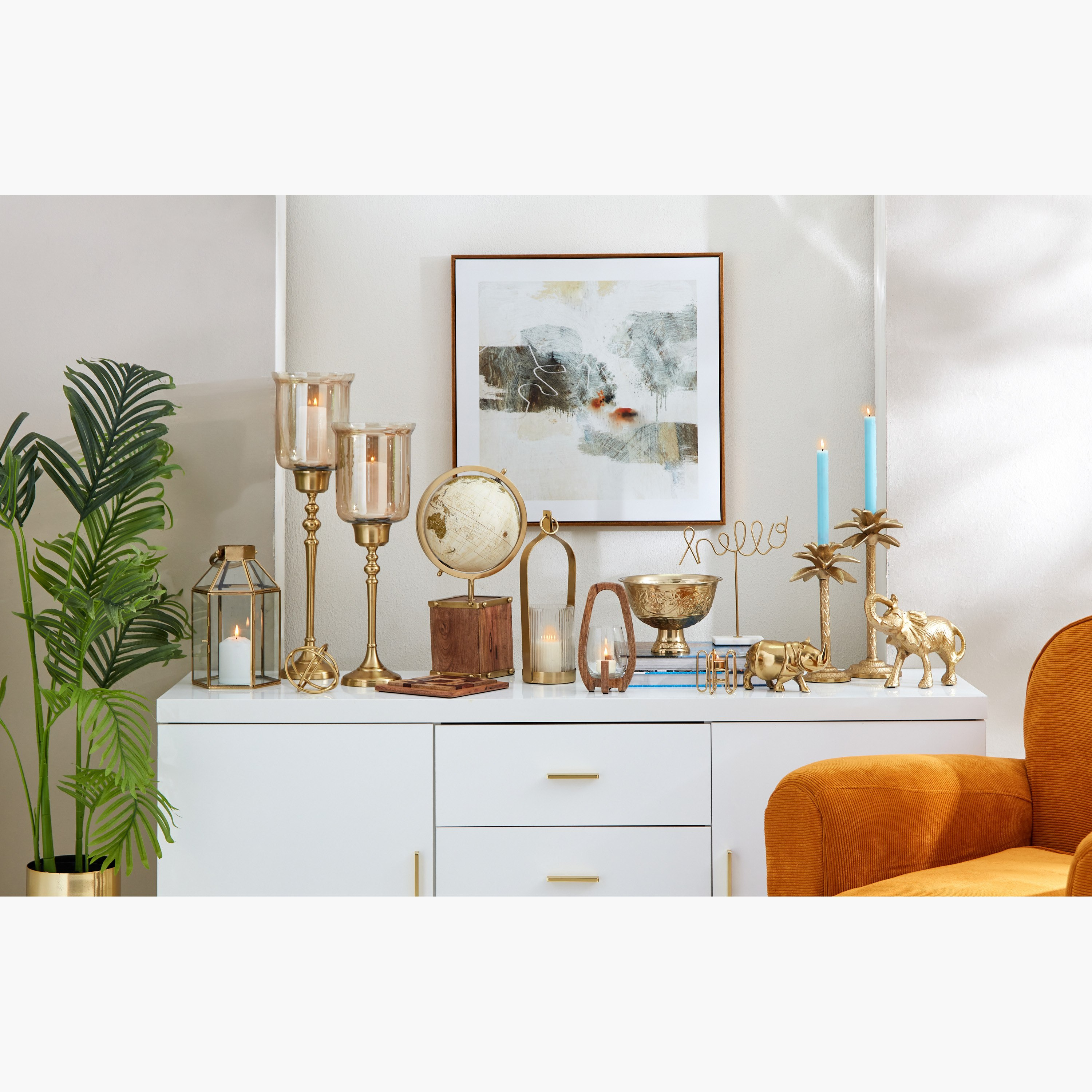 حامل شموع معدني كبير من أيس - 17x17x66 سم-hbxlivingroom-decorandaccessories-candleholders-image-5