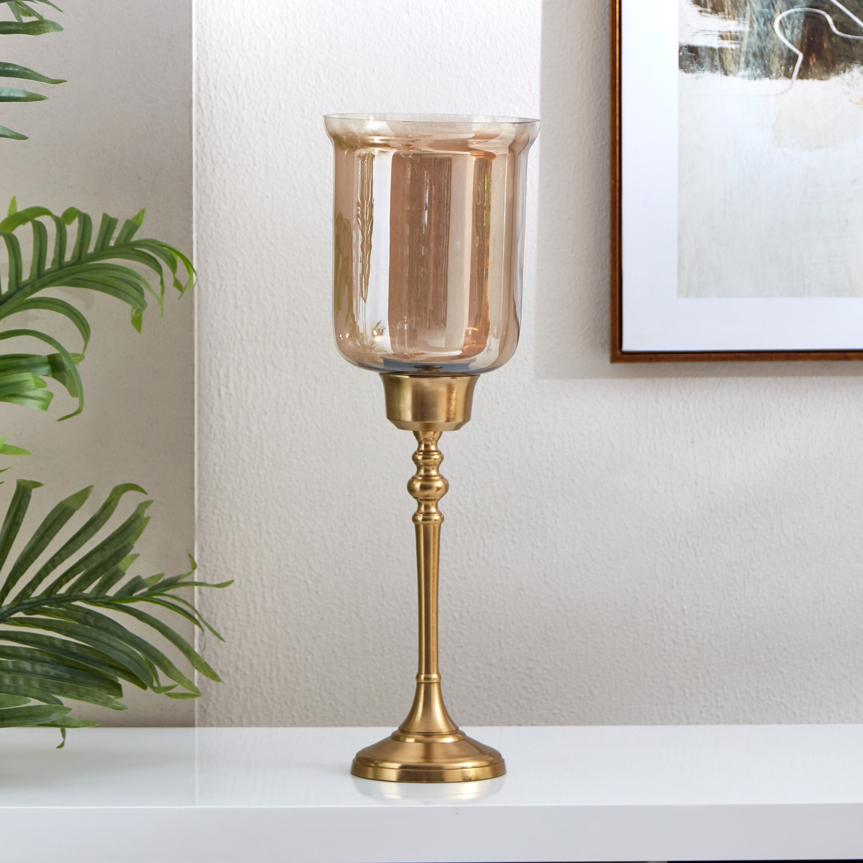 حامل شموع معدني صغير من أيس - 17x17x54 سم-hbxlivingroom-decorandaccessories-candleholders-image-2