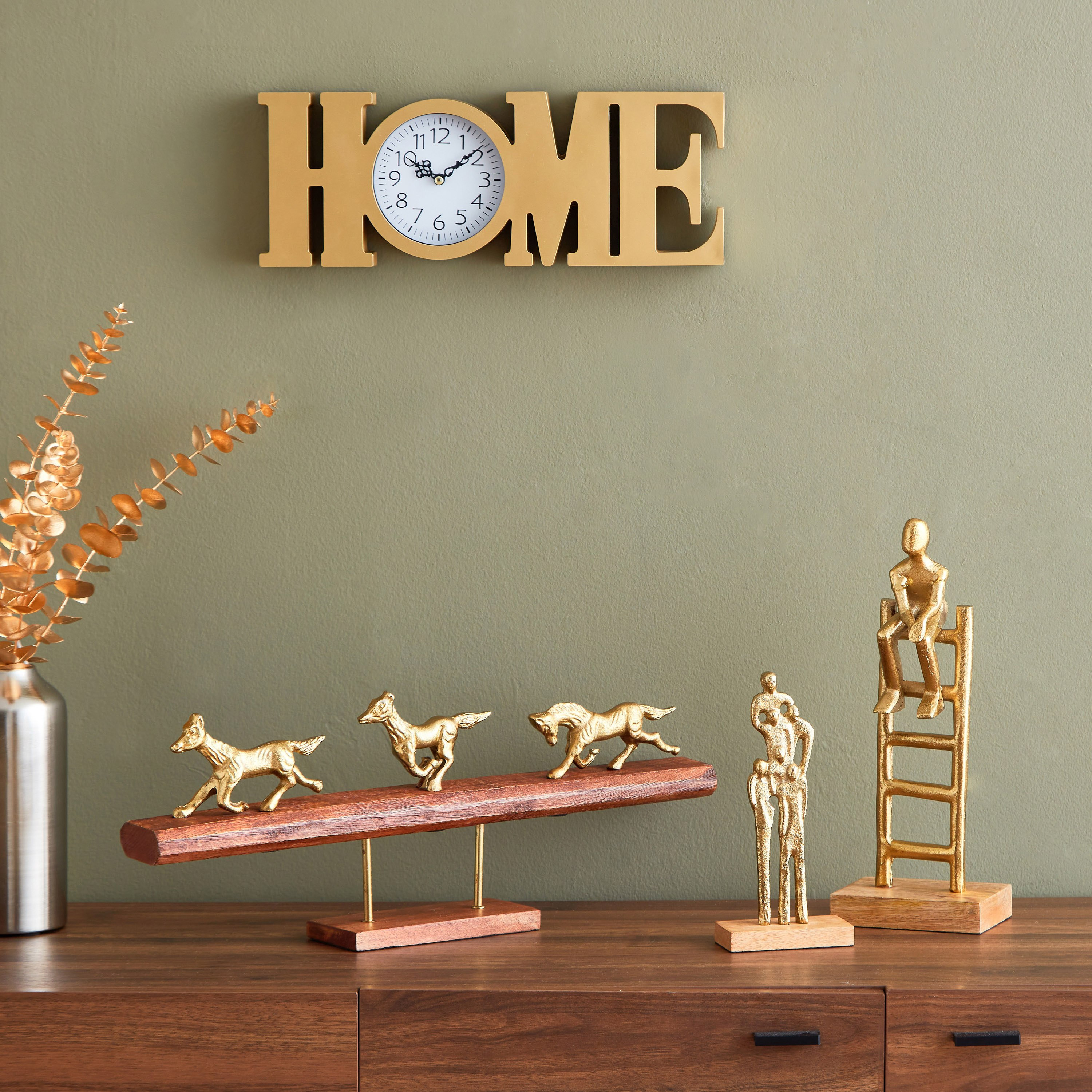 تمثال أحصنة معدني على قاعدة من أيس - 51x9x23 سم-hbxhomeware-homedecor-figurinesandornaments-image-5