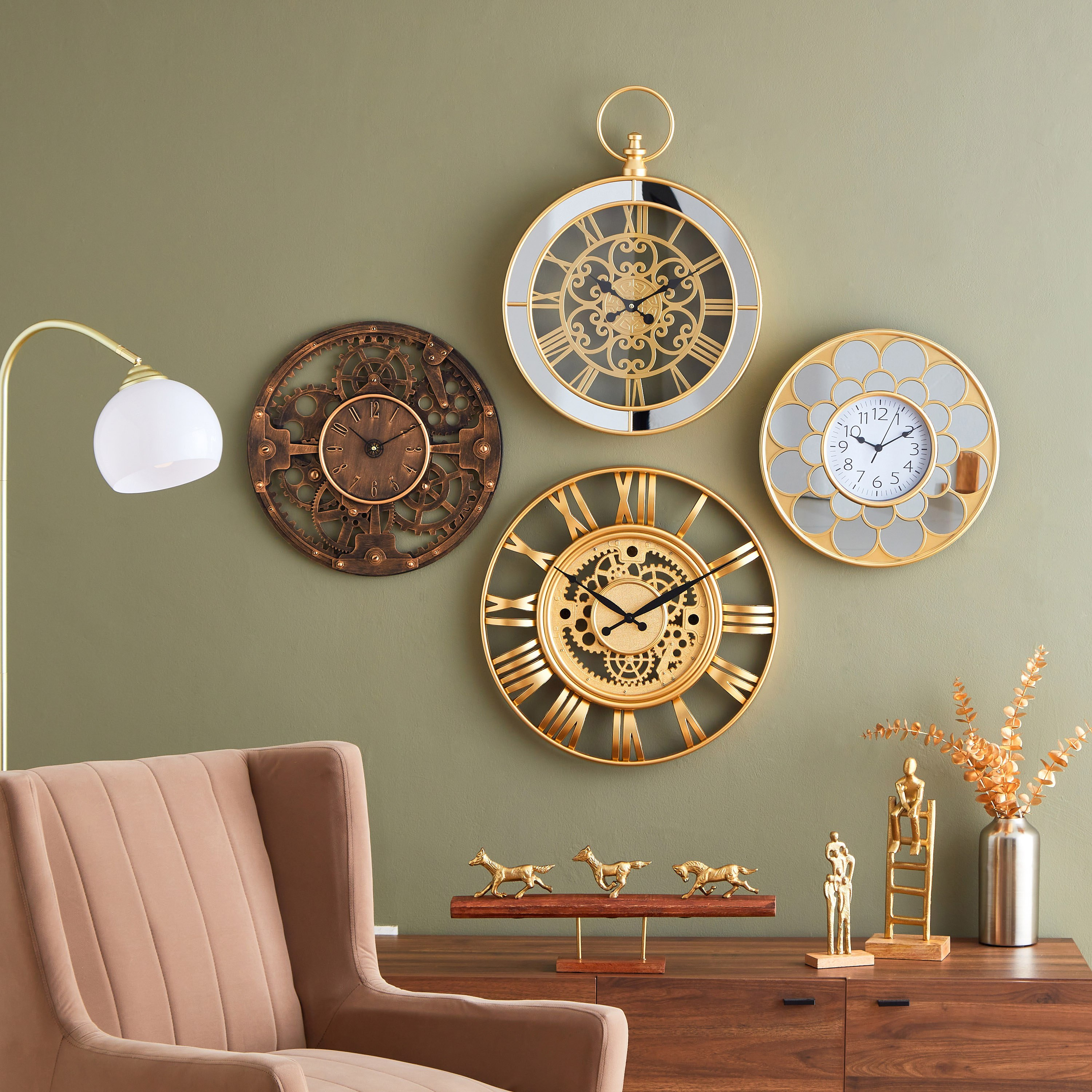 تمثال أحصنة معدني على قاعدة من أيس - 51x9x23 سم-hbxhomeware-homedecor-figurinesandornaments-image-6