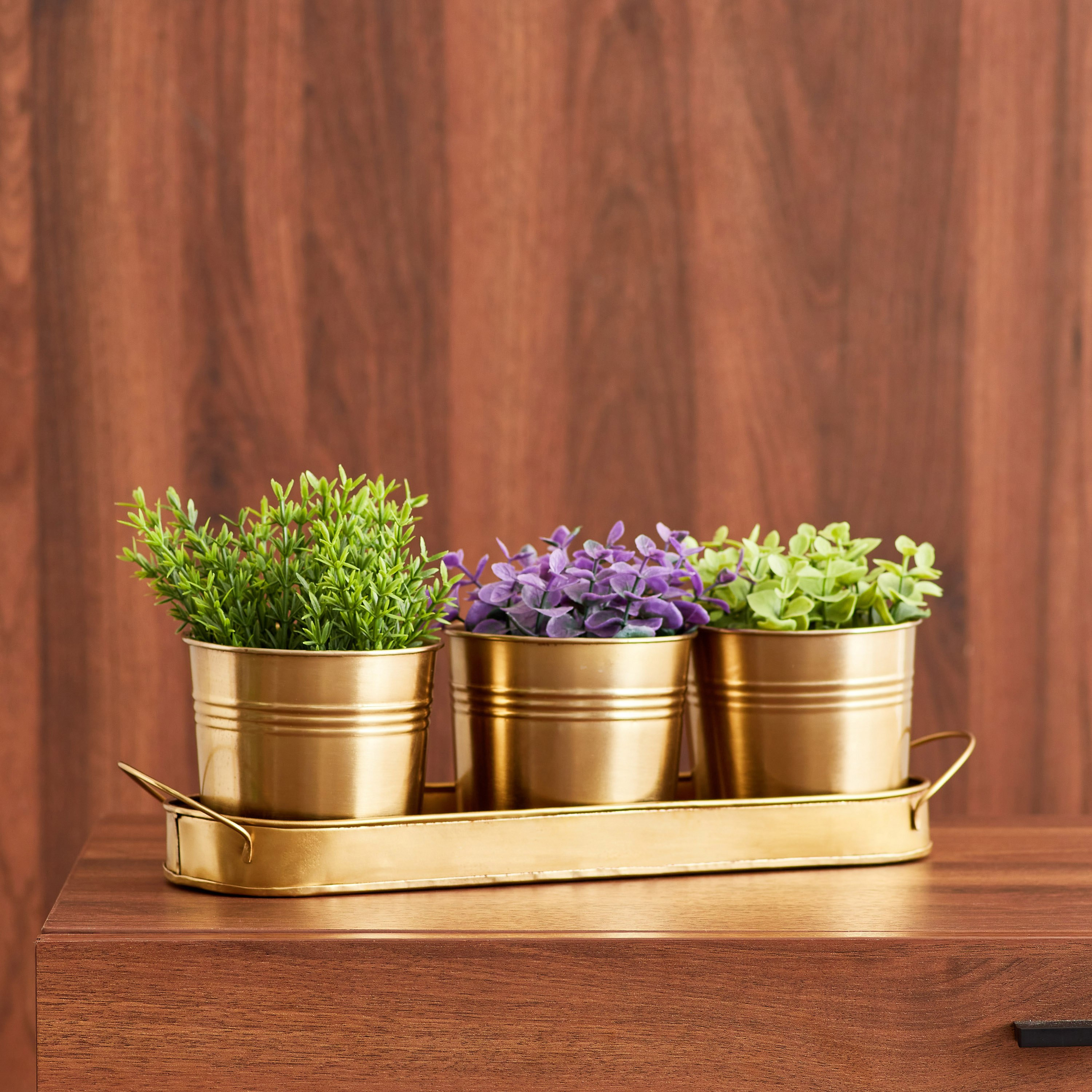 Ace Metal Planter with Tray - Set of 4-hbxhomeware-hbxdecorandfurnishings-image-1